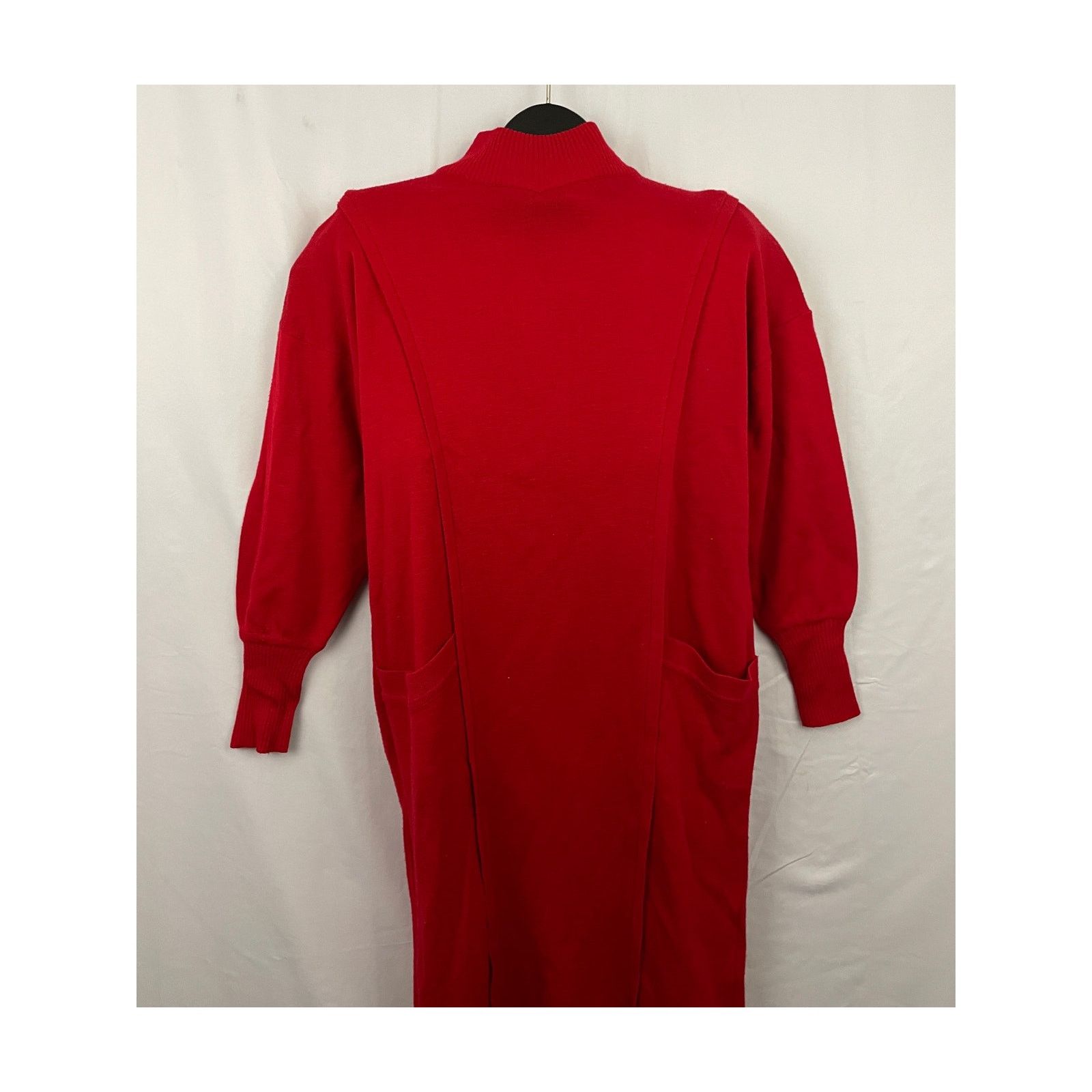 Saks Fifth Avenue VTG Saks Fifth Avenue Red Wool Blend Dress Women's Sz 10 Size L / US 10 / IT 46 - 8 Thumbnail