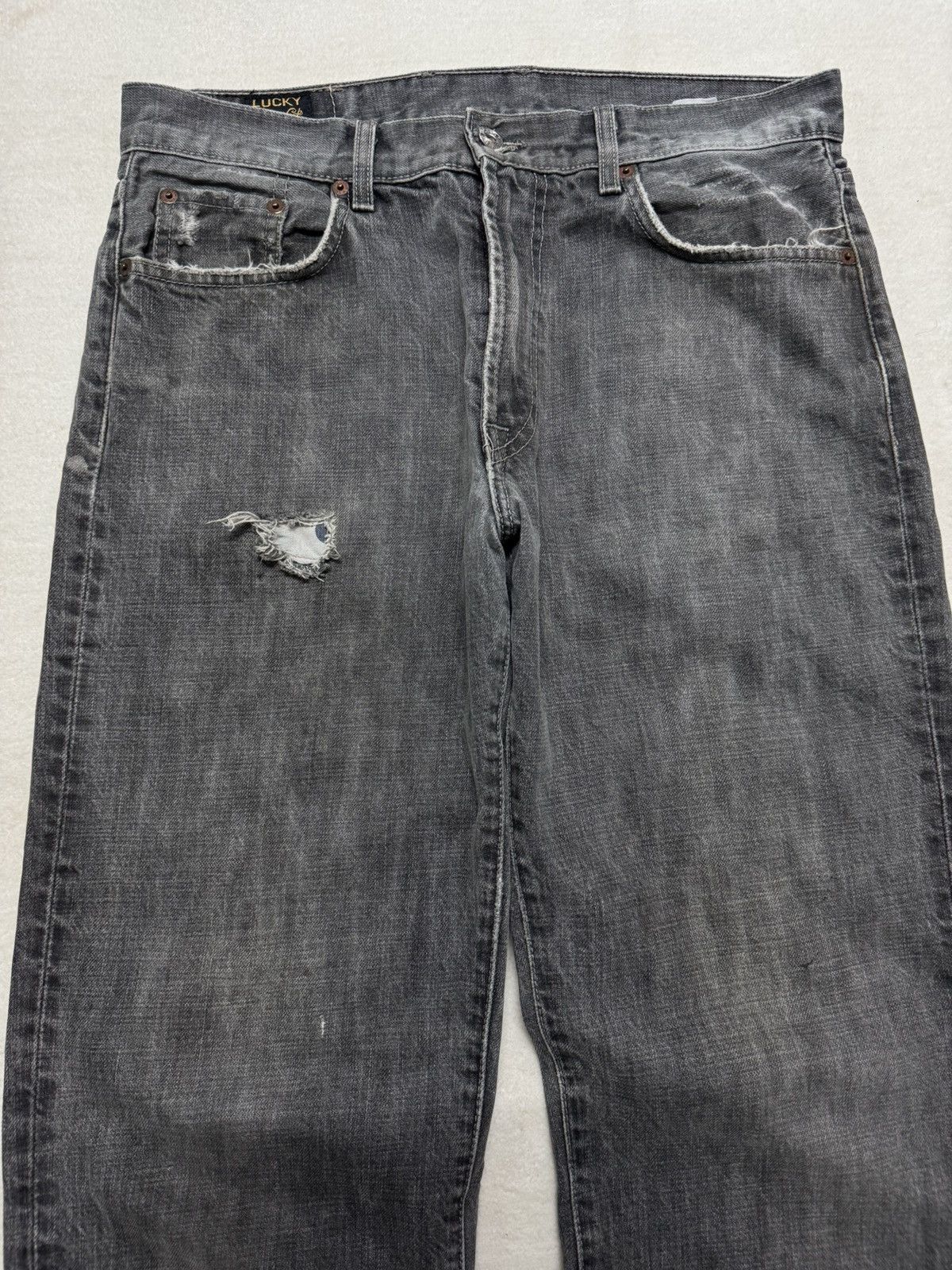 Japanese Brand 🔥OFFER🔥VINTAGE JAPANESE BAGGY THRASHED JEANS Size US 31 - 5 Thumbnail