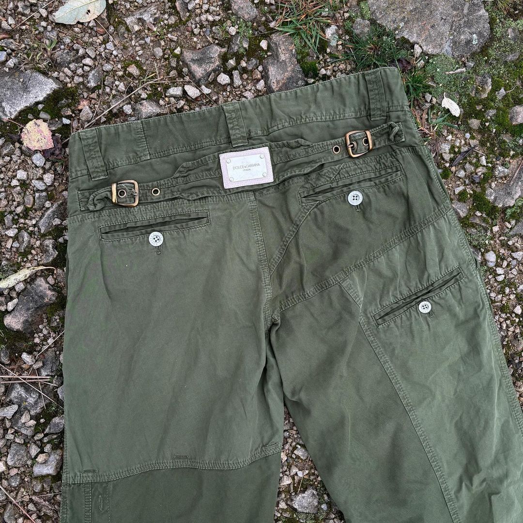 image of Dolce Gabbana Cargo Pants in Olive, Men's (Size 34)