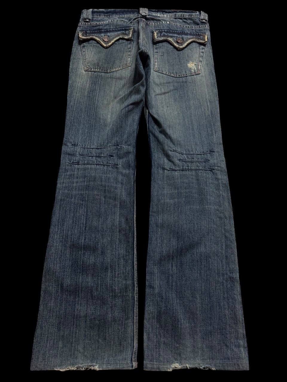 Japanese Brand FLARE Vintage 90s 🇯🇵 Edge Rupert Mudwash Distressed Sick Jean Size US 31 - 1 Thumbnail
