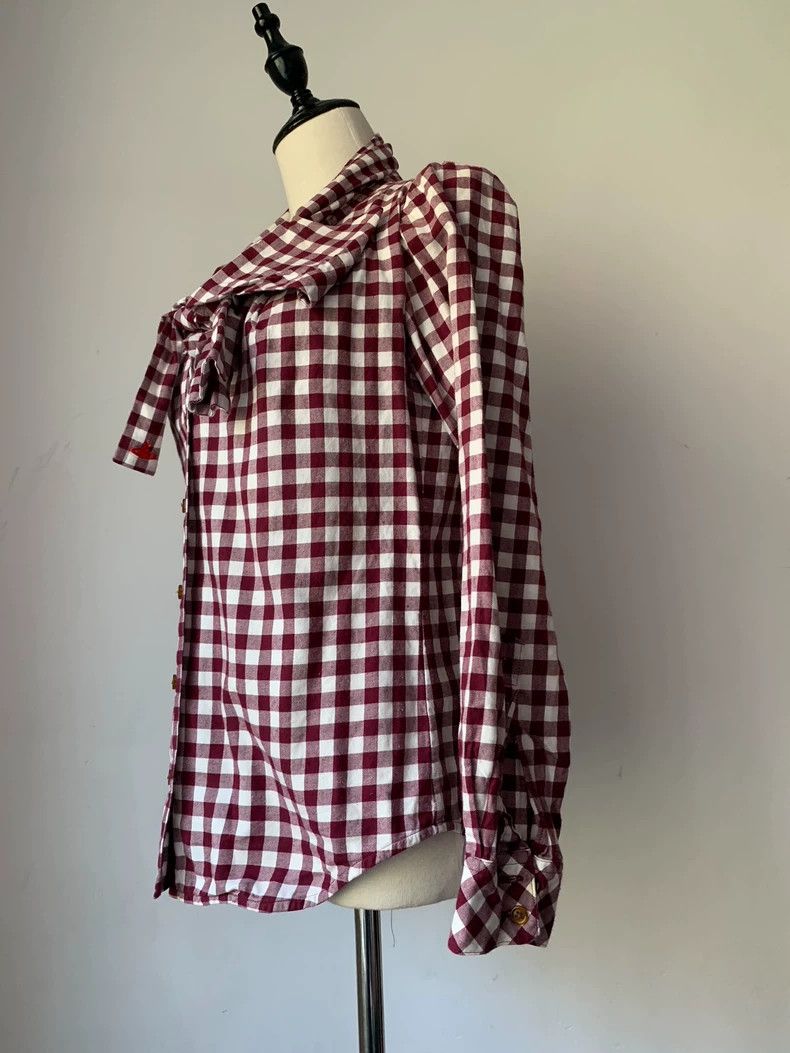 Vivienne Westwood Vivienne Westwood Red checkered bow tie shirt Size M / US 6-8 / IT 42-44 - 2 Thumbnail