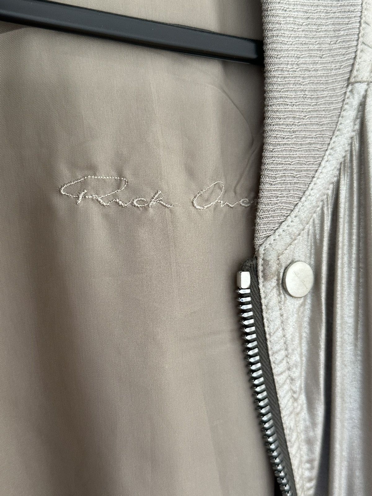 Rick Owens Rick Owens SS22 Bauhaus Flight Jacket (Silver) Size US M / EU 48-50 / 2 - 4 Thumbnail