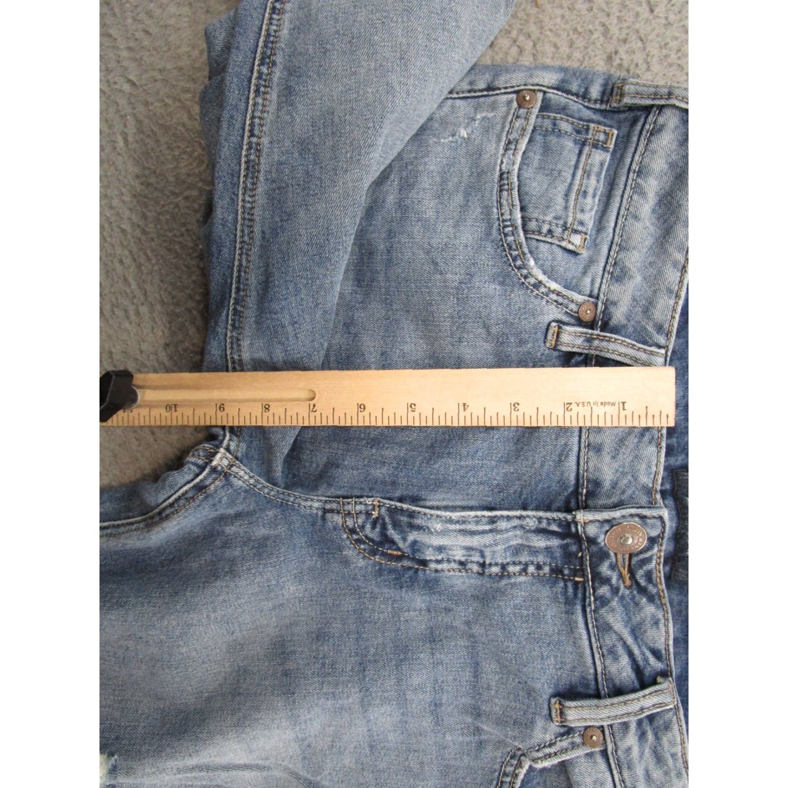 Silver Jeans Co. Silver Jeans Distressed Denim Light Wash Stretch Super Skinny Elyse Jeans 31x29 Women Jeans 31 Blue 90s? Size 24" / US 00 / IT 34 - 7 Thumbnail