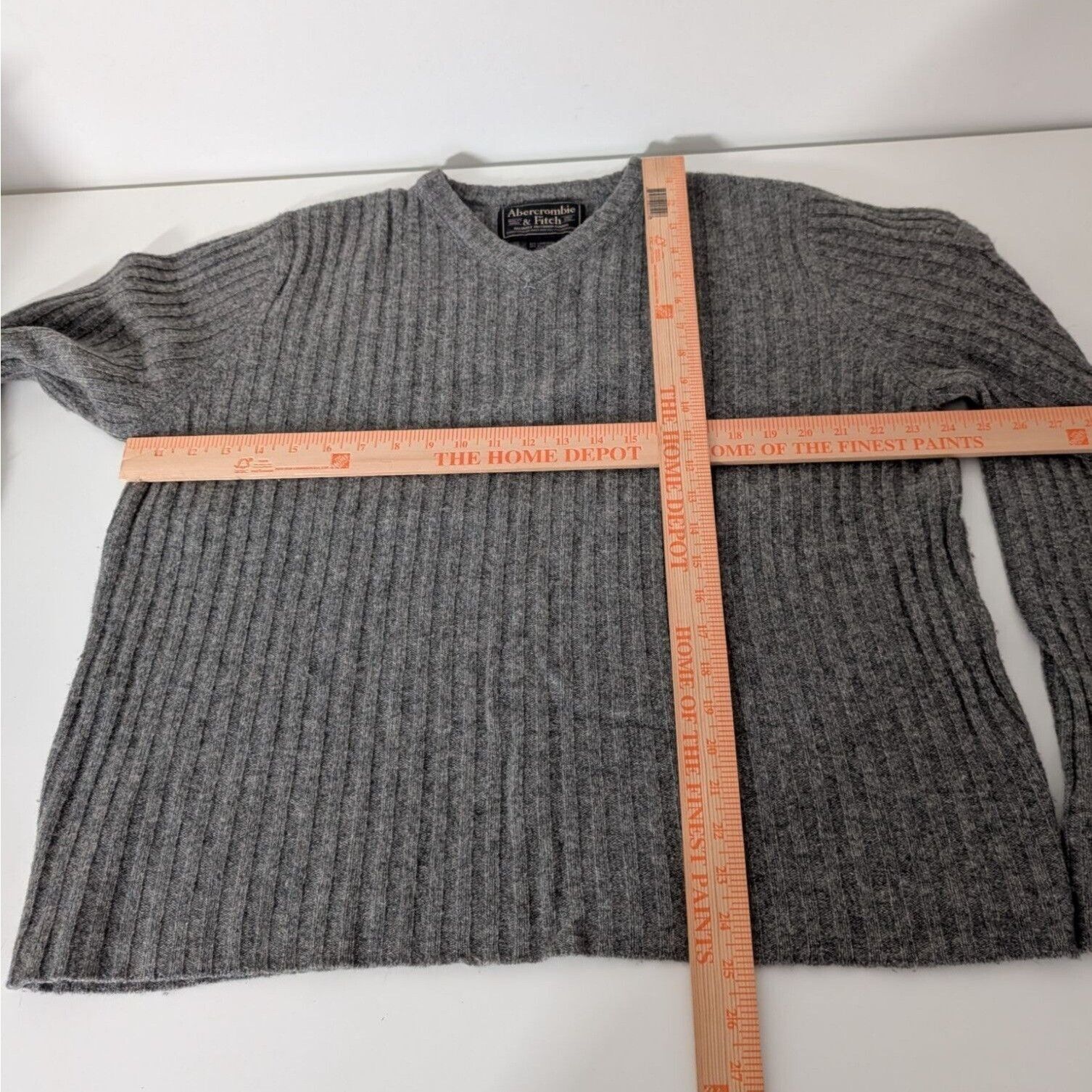 Abercrombie & Fitch Abercrombie & Fitch Ribbed Sweater Mens Size XL Gray Chunky Size US XL / EU 56 / 4 - 8 Thumbnail