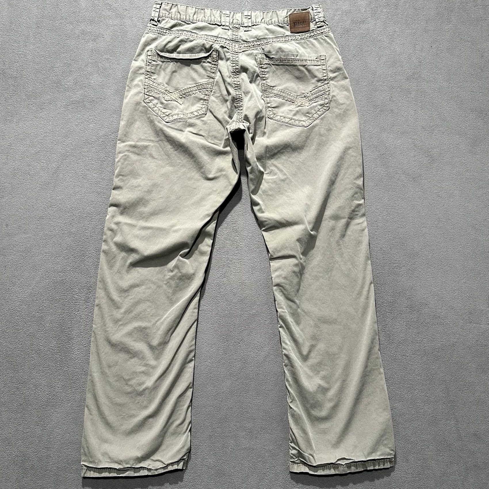 BKE BKE Jake Jeans Main Selling Point Beiges Mens 32R 31x29 Khaki City Logo Retro USA 5-Pocket Design Regular Fit Size US 32 / EU 48 - 2 Thumbnail