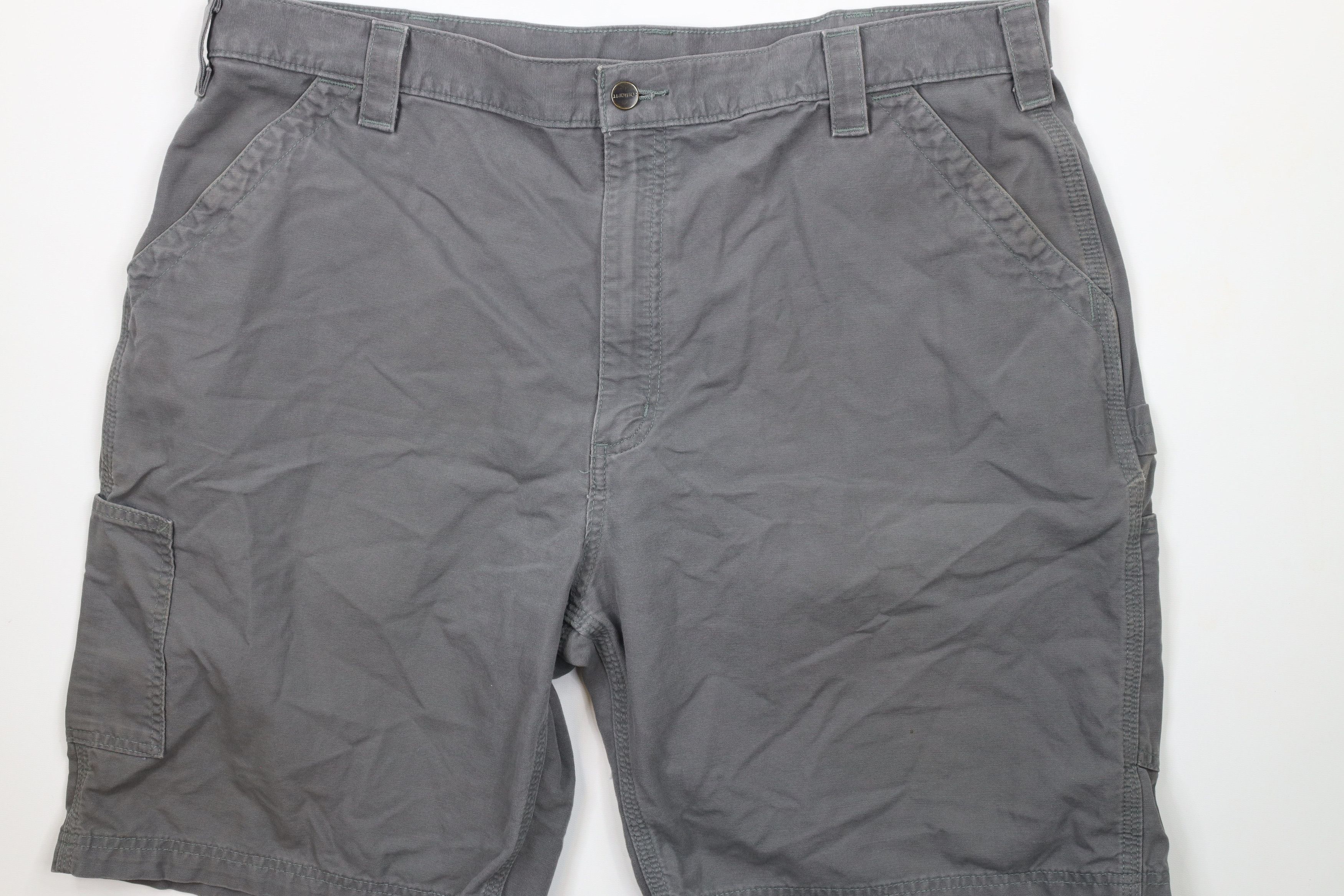 Carhartt × Vintage Vintage Carhartt Original Fit Dungaree Shorts Gray Cotton Size US 42 / EU 58 - 3 Thumbnail