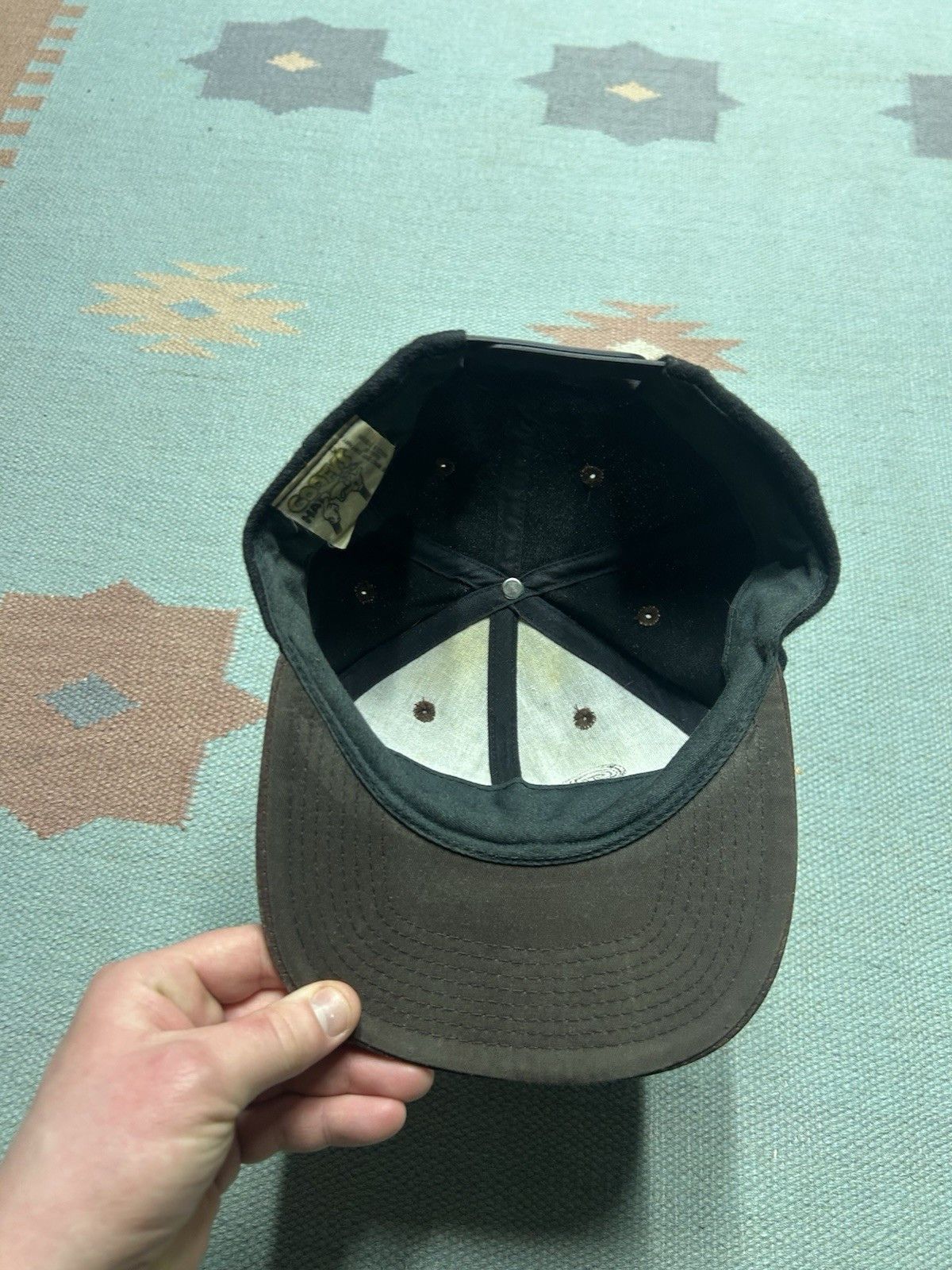 Vintage Vtg Snapback hat Mickey Mouse wool leather cartoon spell out Size ONE SIZE - 6 Thumbnail