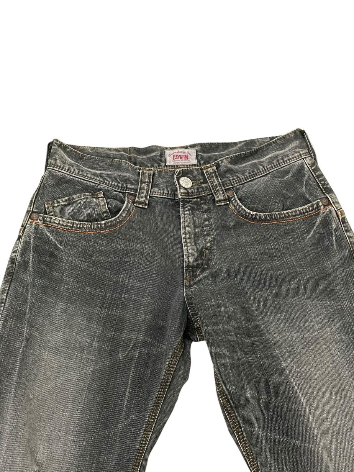 Edwin Flare Jeans Edwin XV Faded Distress Boot Cut 1🟦0 Size US 31 - 8 Thumbnail