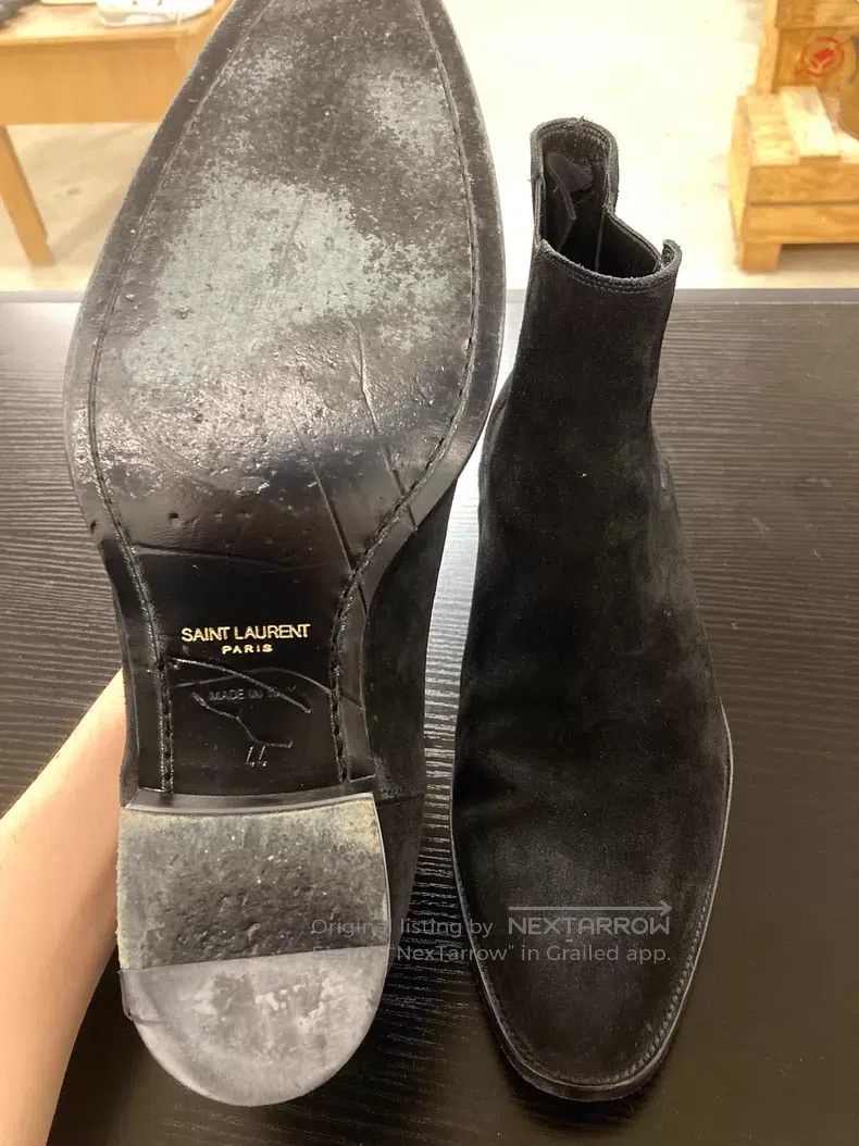 Saint Laurent Paris Saint Laurent Paris Black Chelsea Boots Size US 11 / EU 44 - 2 Thumbnail