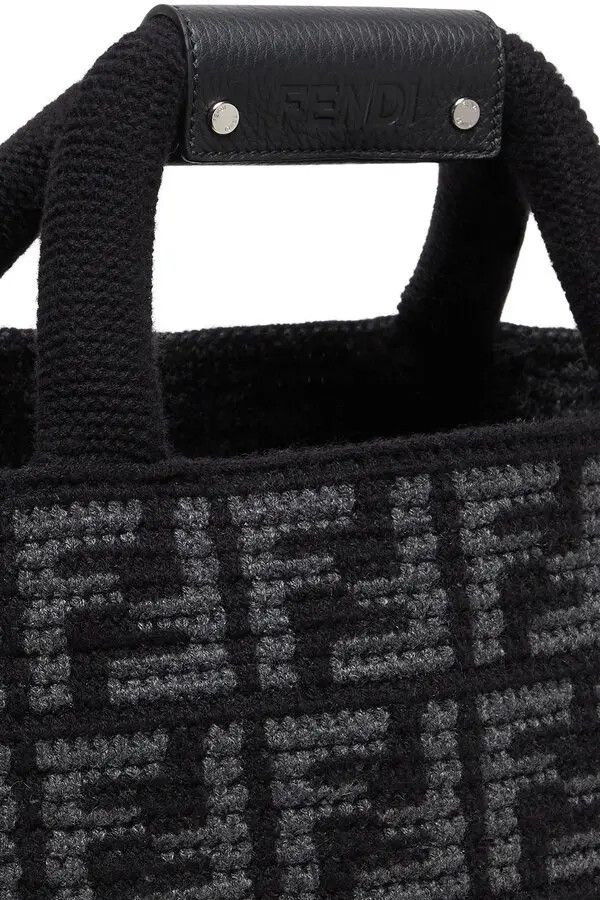 Fendi o1mtch0225 FF Shopping Bag in Black Size ONE SIZE - 5 Thumbnail