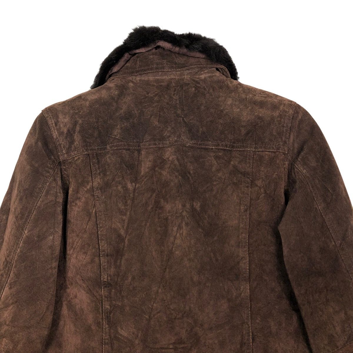 Japanese Brand VINTAGE CROPPED BIKER JACKET STYLE ME JAPAN MINK FUR COLLAR Size M / US 6-8 / IT 42-44 - 9 Thumbnail