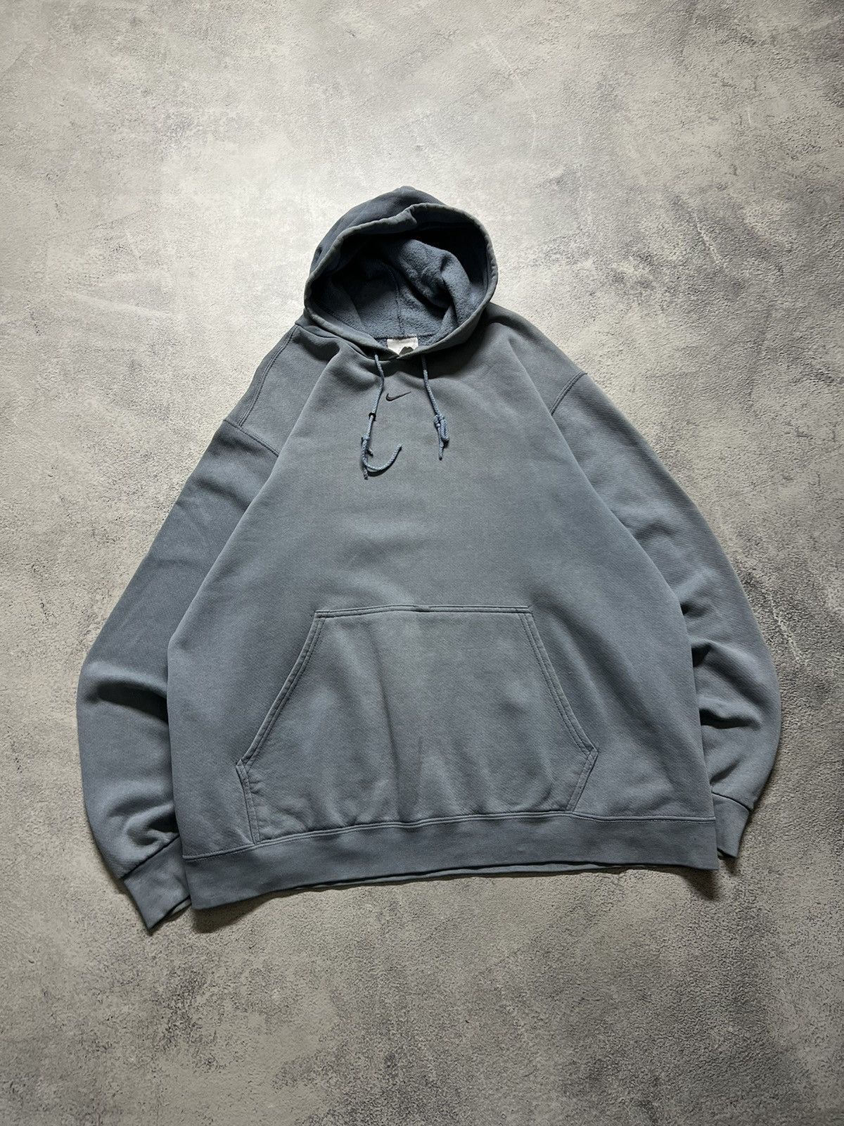 Vintage Y2K Faded Nike Drill Center Swoosh Hoodie Travis Style 90’s Size US L / EU 52-54 / 3 - 2 Thumbnail