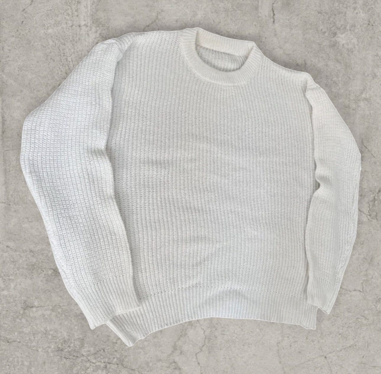Japanese Brand Vintage style knitted jumper sweater in white/cream. Size L Size US M / EU 48-50 / 2 - 2 Thumbnail