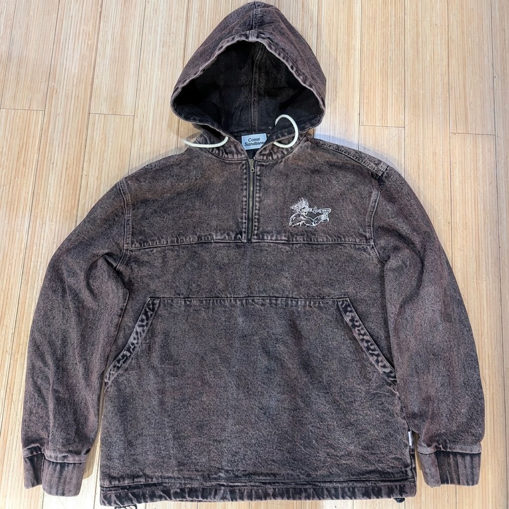 Other Come Sundown Acid Wash Denim Half Zip Hooded Large Size US L / EU 52-54 / 3 - 1 Thumbnail