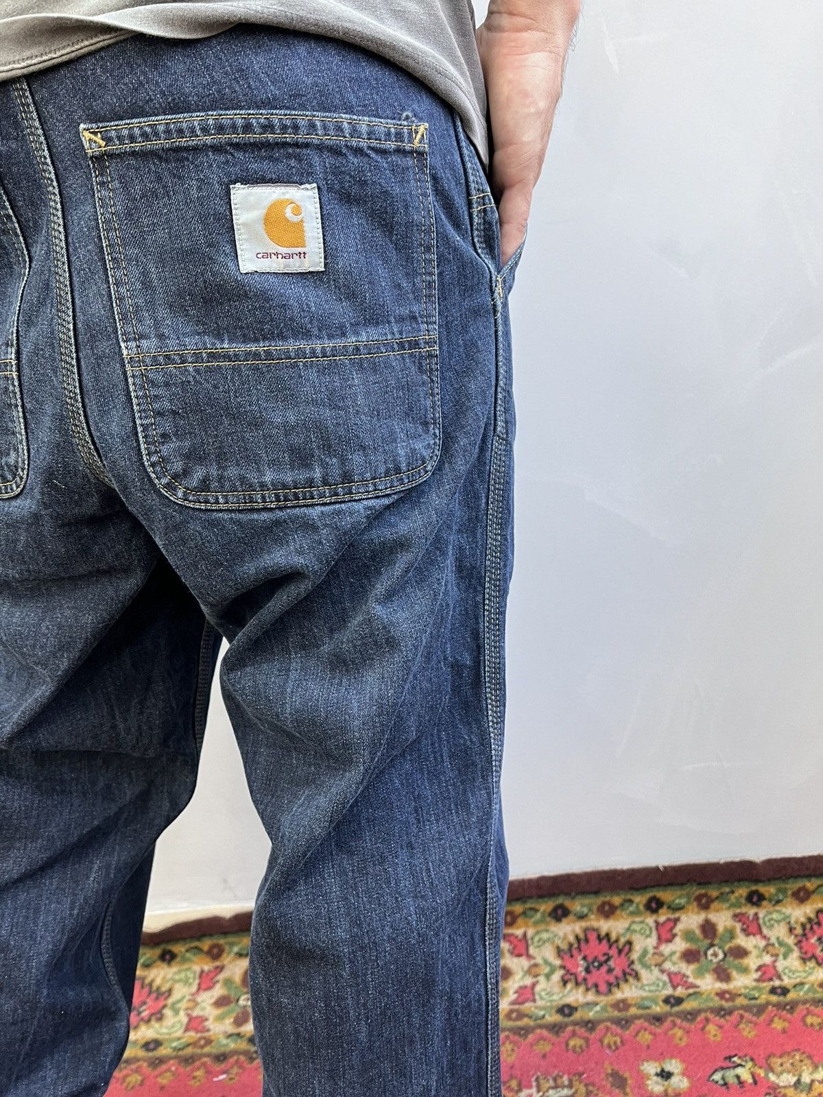 Carhartt × Vintage Vintage Carhartt Double Knee Pants Black Faded Distressed Size US 30 / EU 46 - 3 Thumbnail