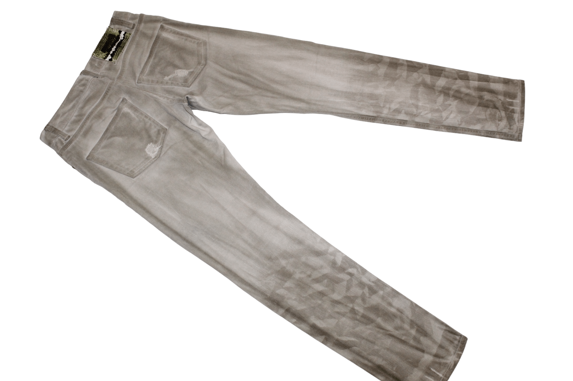 Just Cavalli Just Cavalli Rips Repair Distressed Coated Denim Slim Pants Size US 30 / EU 46 - 12 Thumbnail