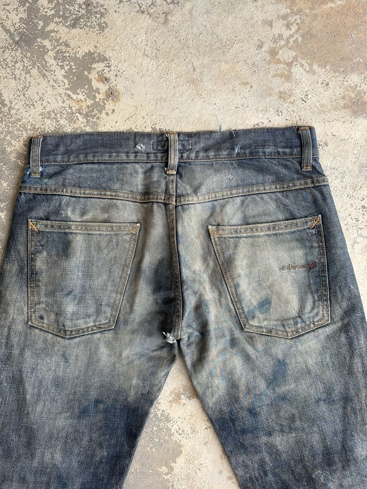 Undercover Undercoverism Distressed Fade Denim Jeans Size US 33 - 6 Thumbnail