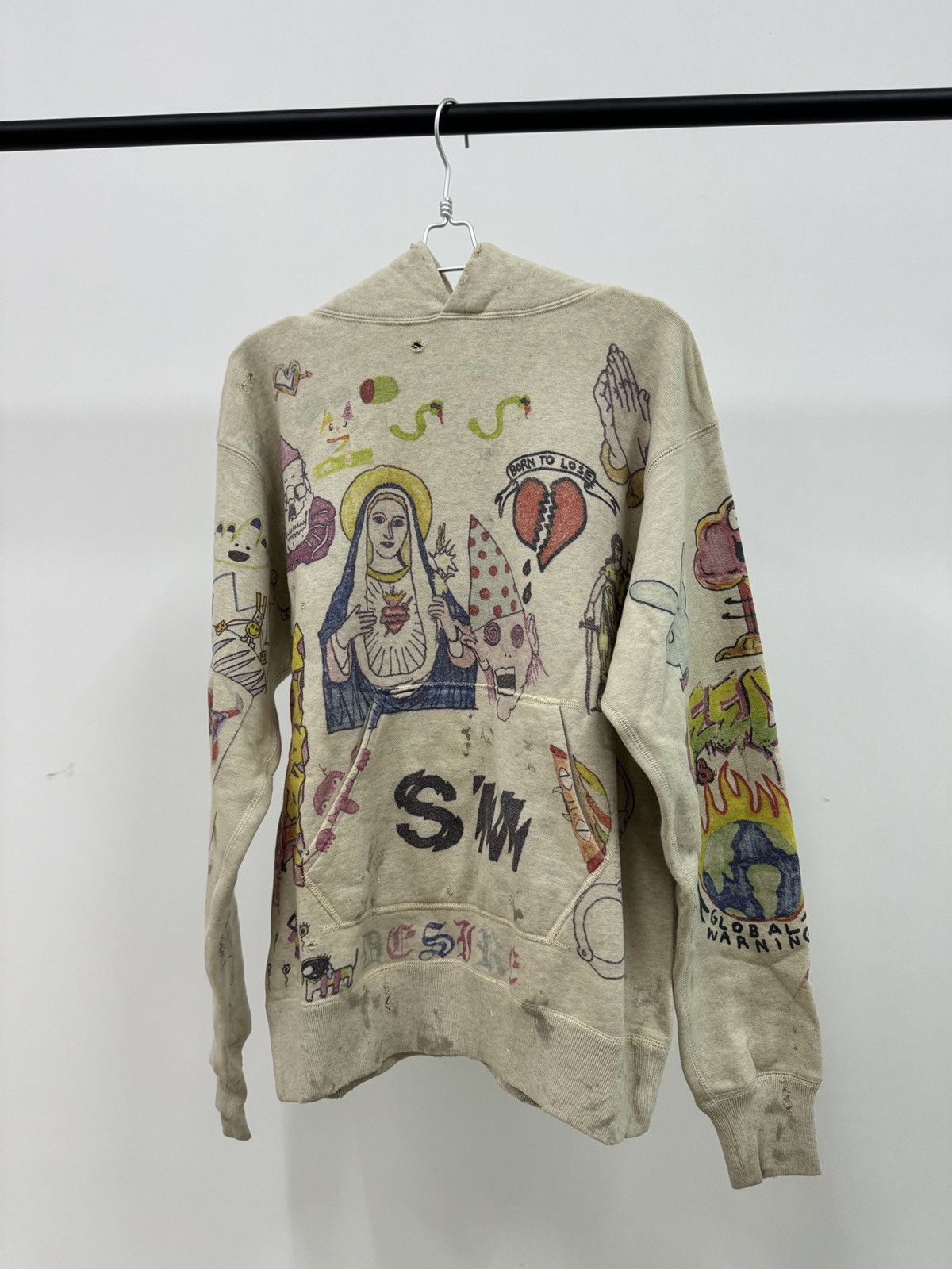 READYMADE Saint Michael graffiti hoodie Grailed