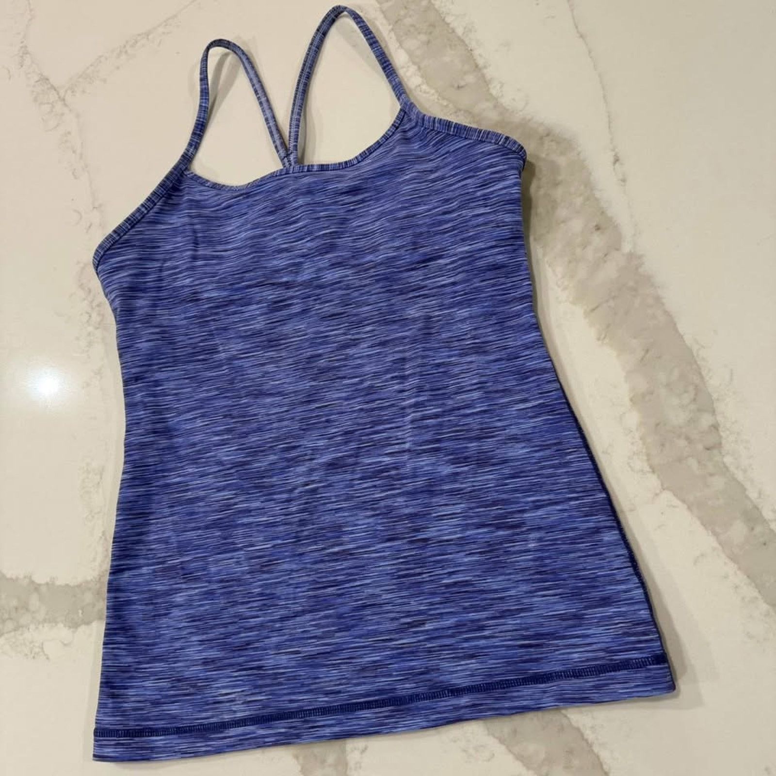 Lululemon Lululemon Power Y TankTop Womens 6 Royalty SpaceDye ShelfBra Size M / US 6-8 / IT 42-44 - 2 Thumbnail