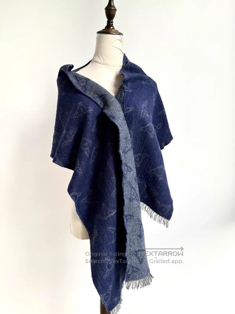 Vivienne Westwood Vivienne Westwood Used Saturn Print Grey Blue Double Sided Size ONE SIZE - 7 Thumbnail
