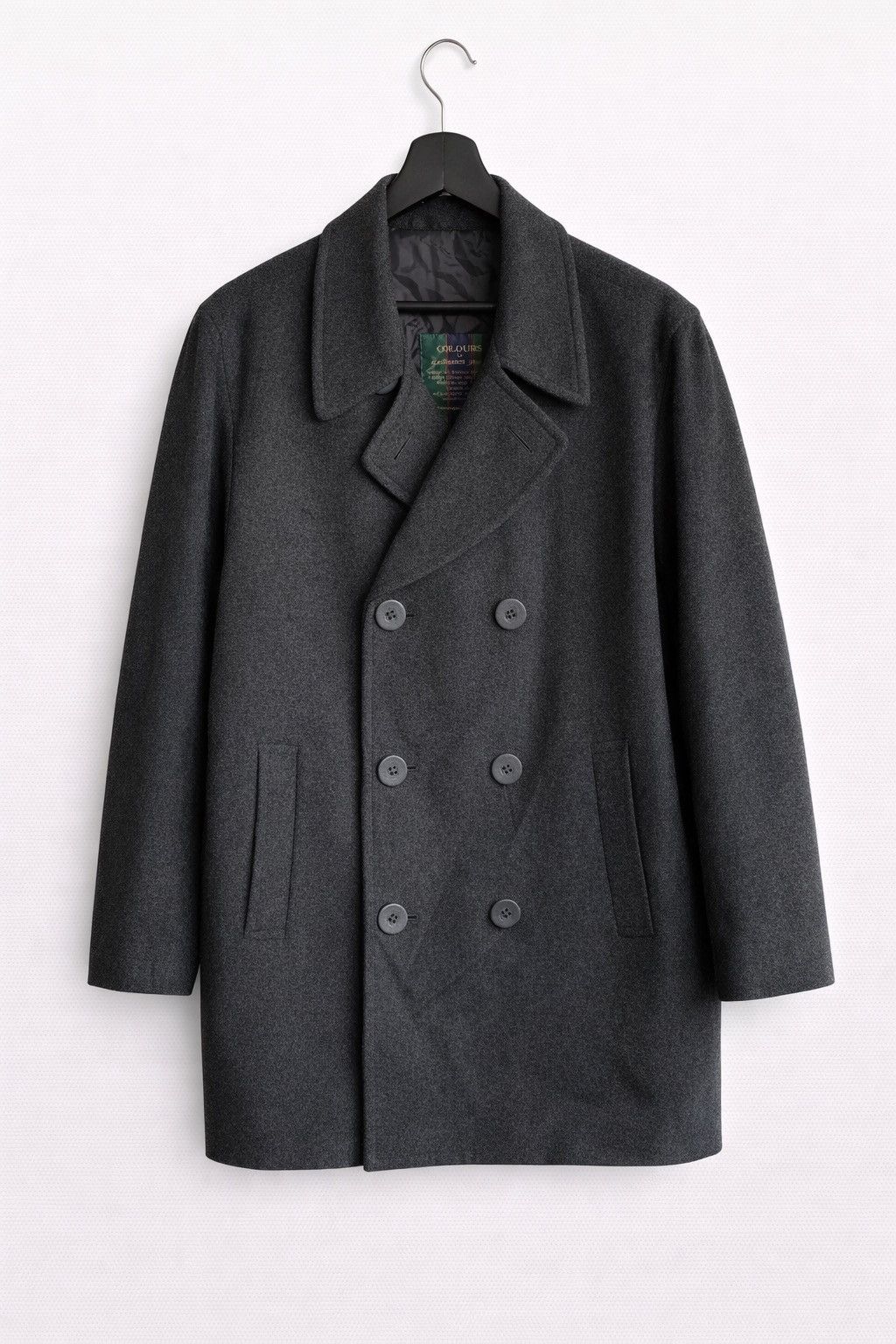 Colours Vintage Alexander Julian Wool Cashmere Double-Breasted Coat Size US L / EU 52-54 / 3 - 1 Thumbnail