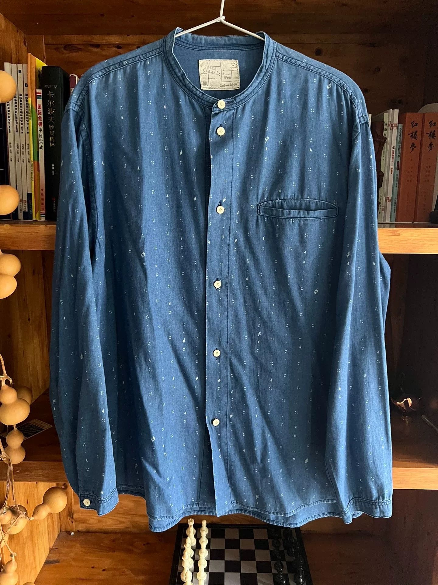 Porter Classic Porter Classic Indigo Stand Collar Shirt Size US M / EU 48-50 / 2 - 1 Thumbnail
