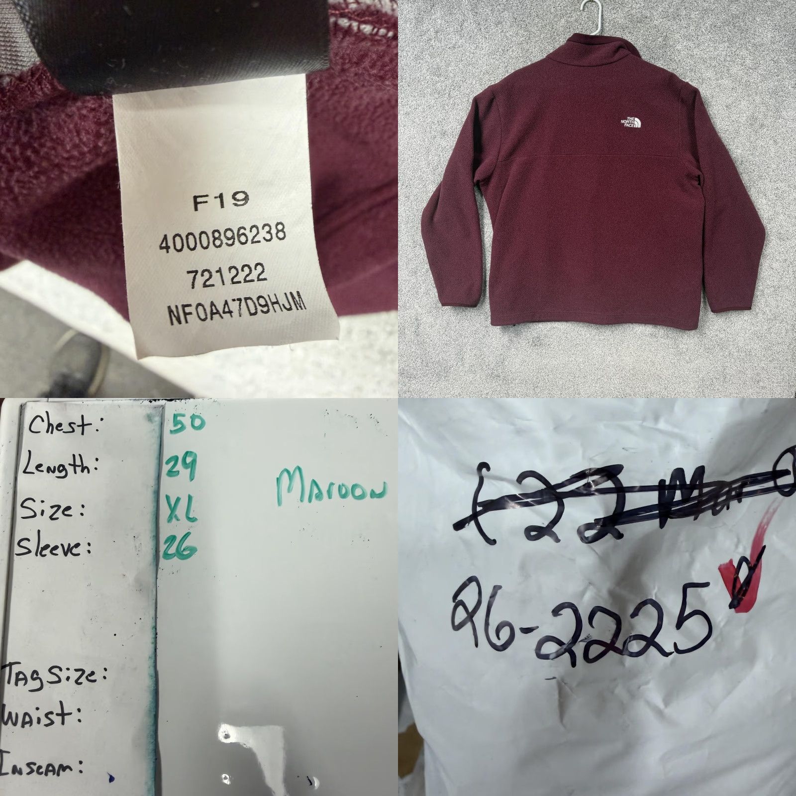 The North Face The North Face Fleece Jacket Mens XL Red 1/2 Zip Outdoor Hiking Casual Pockets Logo Embroidered Slim Fit Regular Mens XL Red Size US XL / EU 56 / 4 - 10 Thumbnail