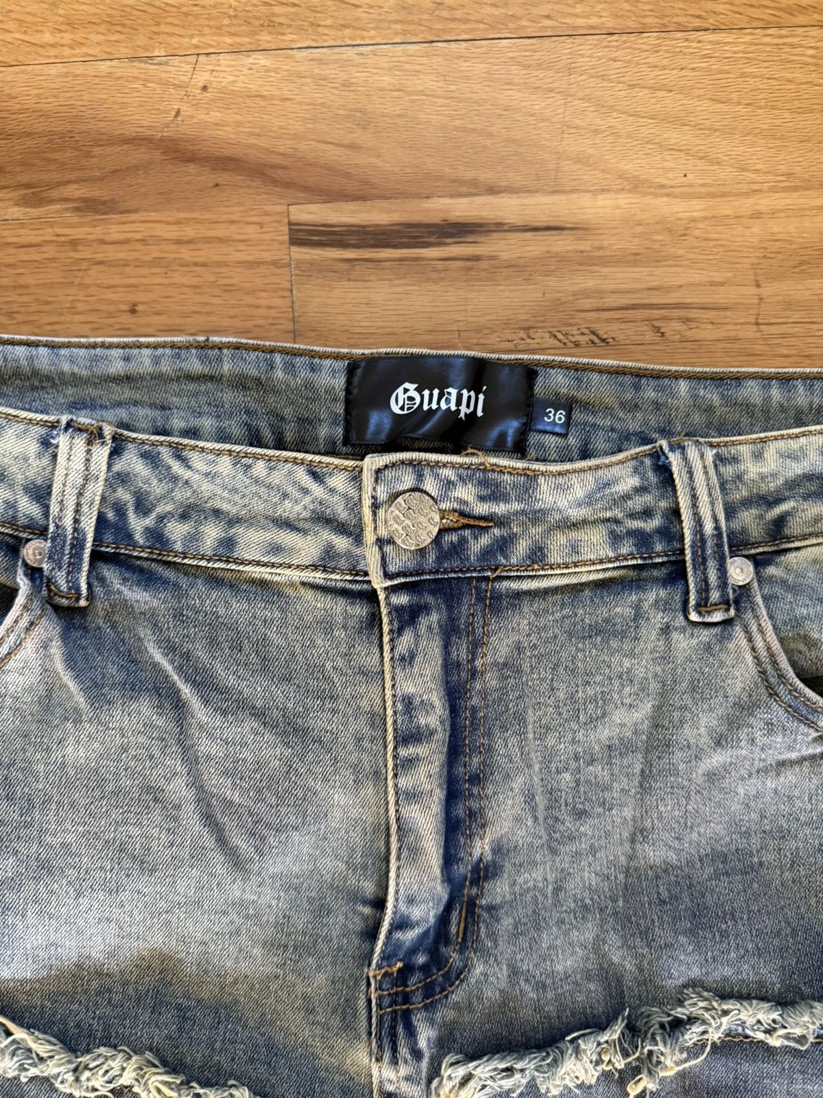 【GUAPI】RAW OCEAN BLUE STACKED DENIM 30 Guapi Raw Ocean Blue Stacked Denim