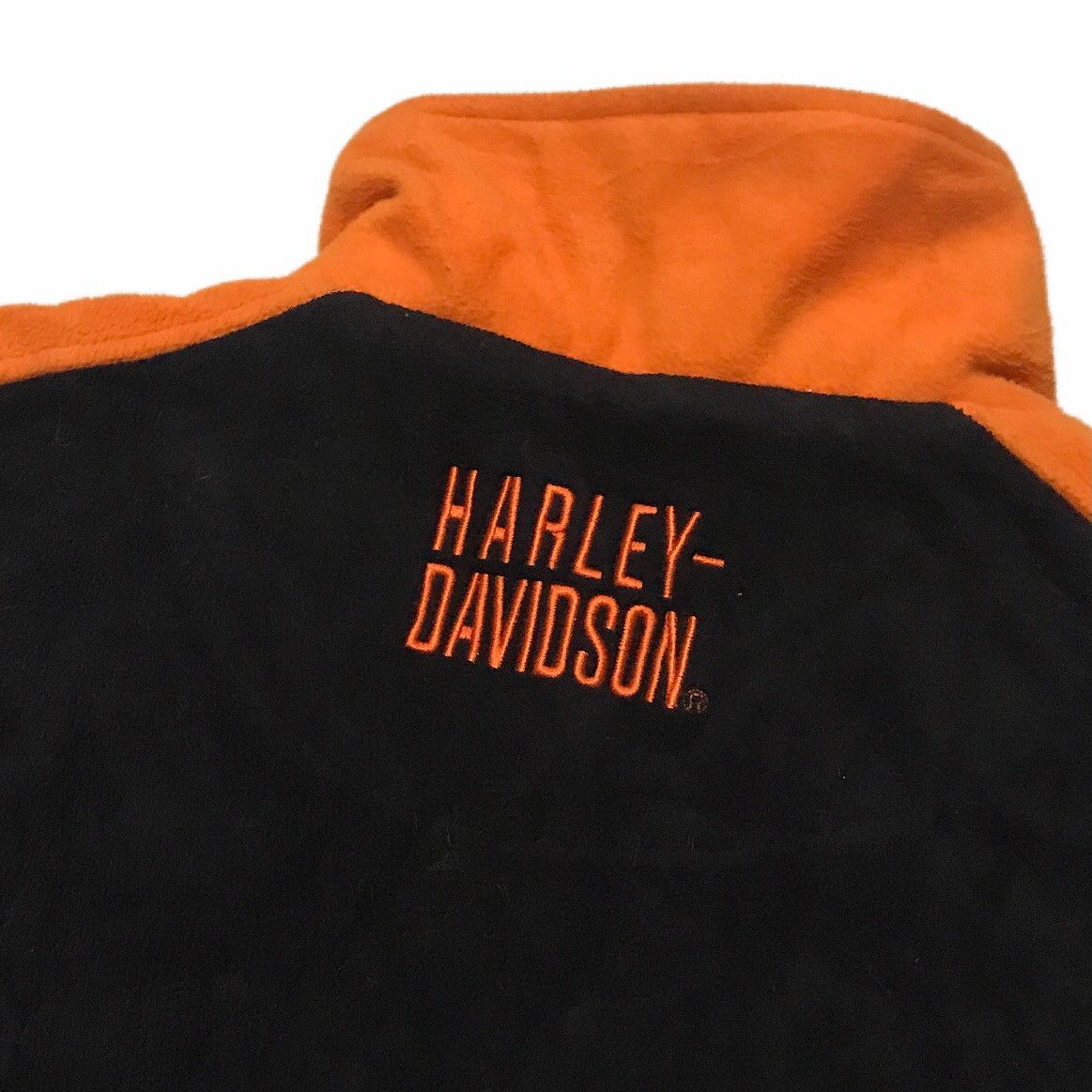 Harley Davidson × Vintage harley-davidson fleece half zip black/orange sweather Size US L / EU 52-54 / 3 - 9 Thumbnail