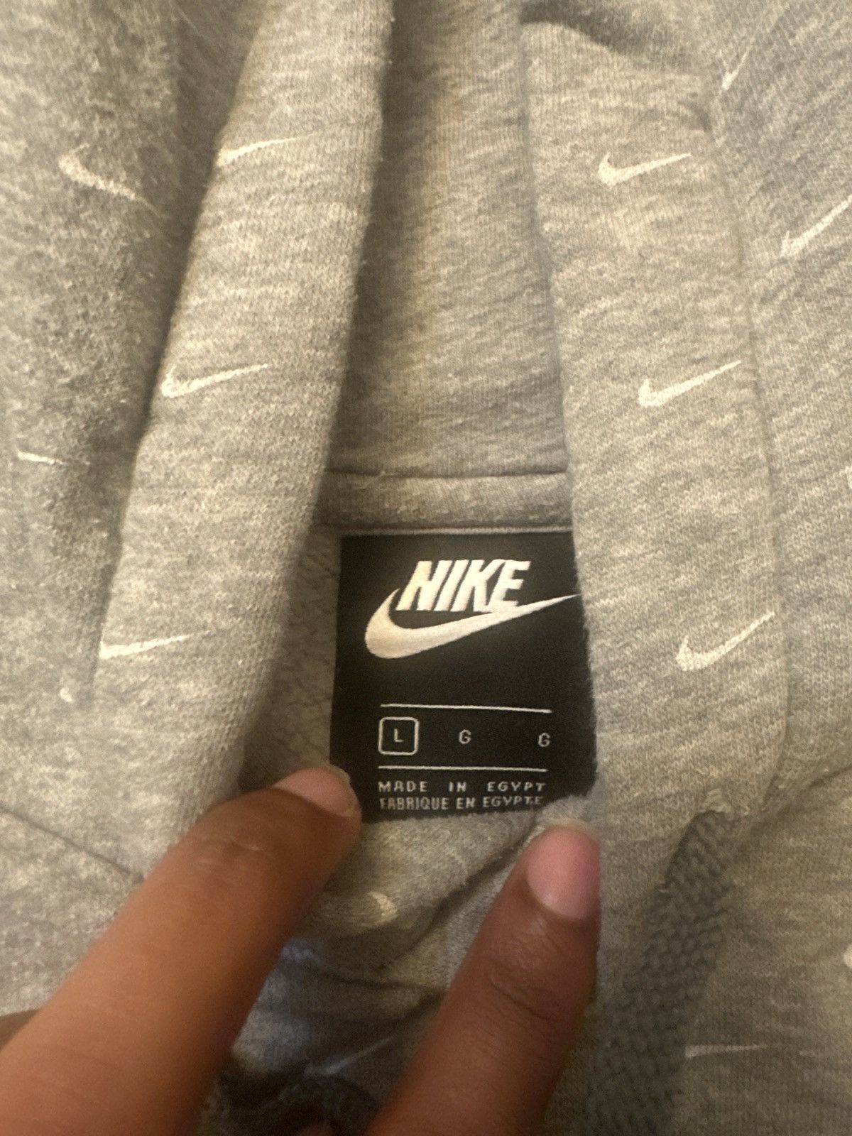 Nike Nike check all over hoodie Size US L / EU 52-54 / 3 - 3 Thumbnail
