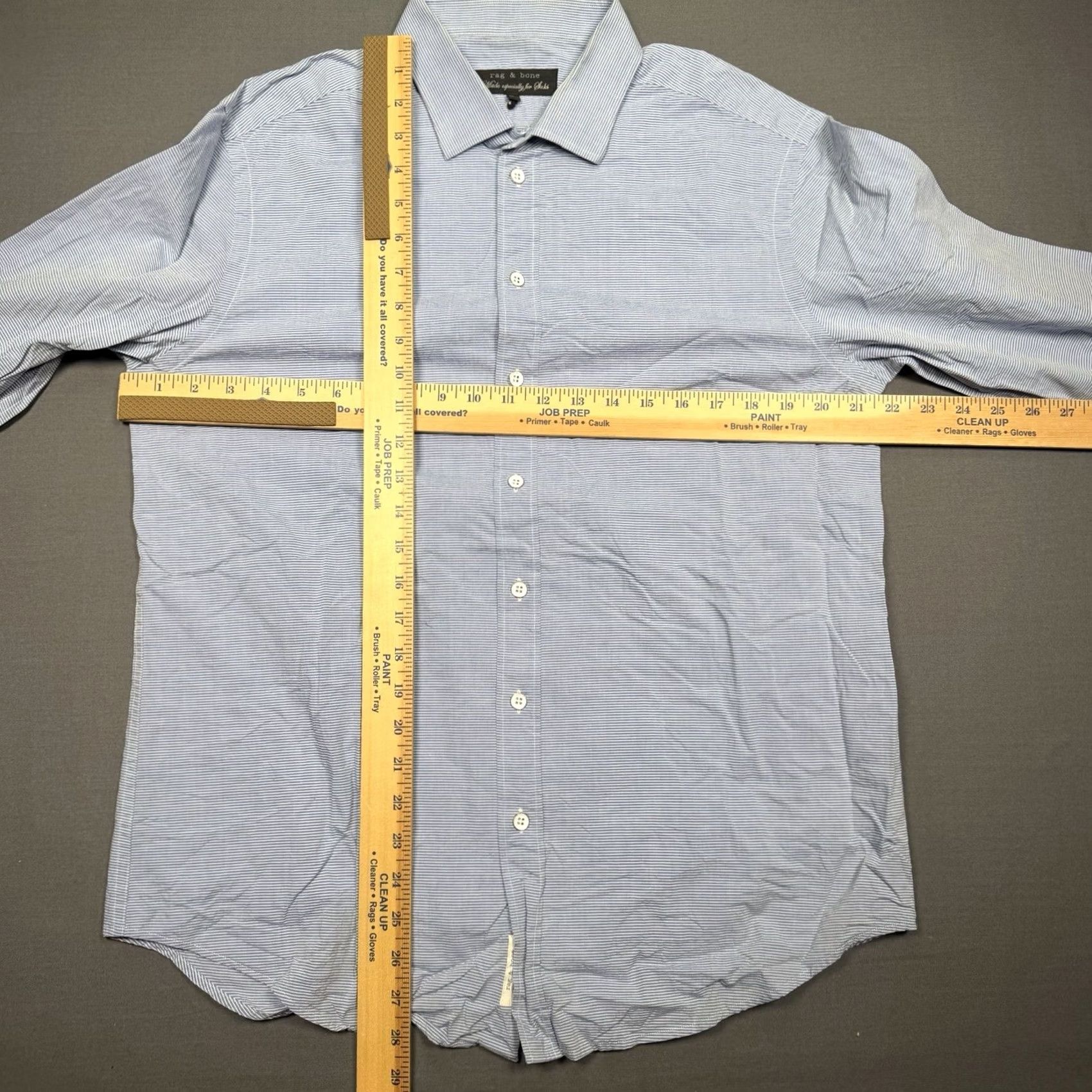 Vintage Rag And Bone Shirt Men’s 16.5 Saks Fight Avenue Cotton Striped Long Sleeve Blue Size US XL / EU 56 / 4 - 3 Thumbnail