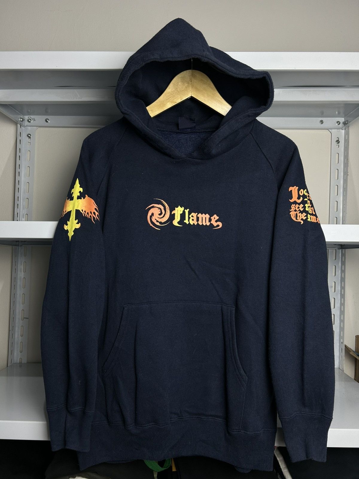 20471120 Y2k Blebo Tribal punk grunge style hoodie Size US M / EU 48-50 / 2 - 1 Thumbnail