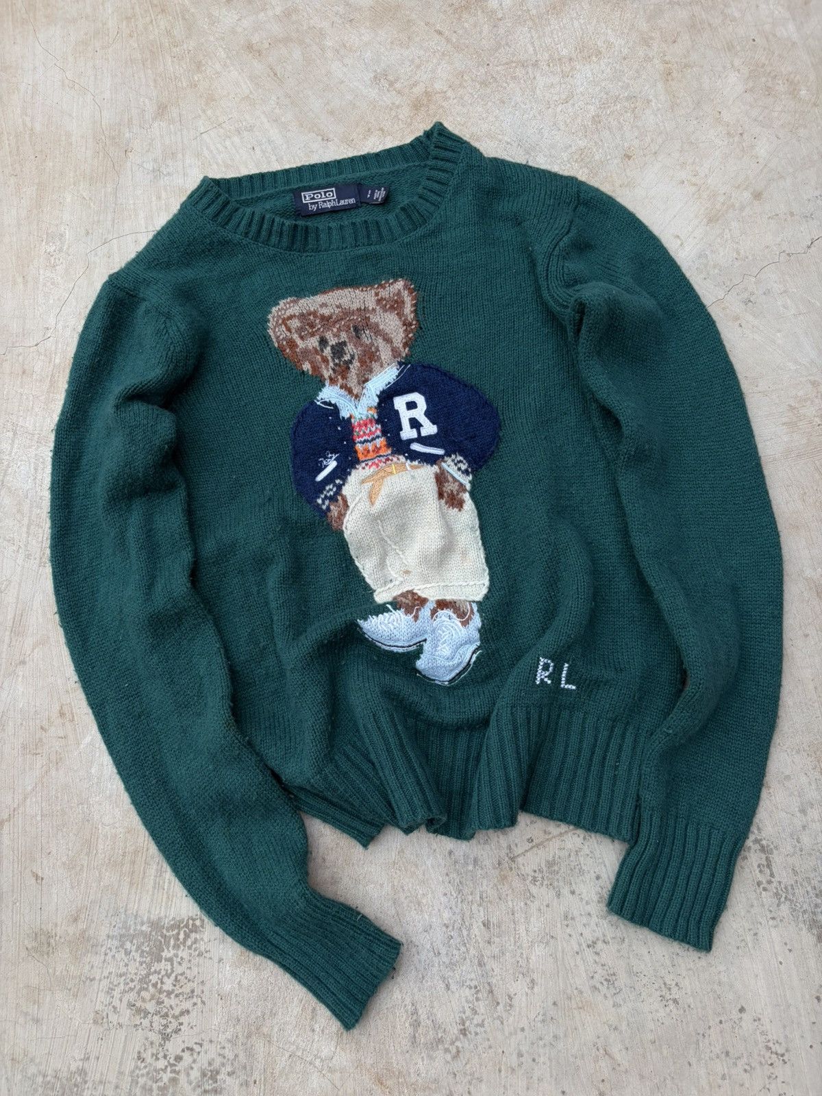 Polo Ralph Lauren Vintage 00s Polo Ralph Lauren Bear Knit Sweater Size US S / EU 44-46 / 1 - 4 Thumbnail