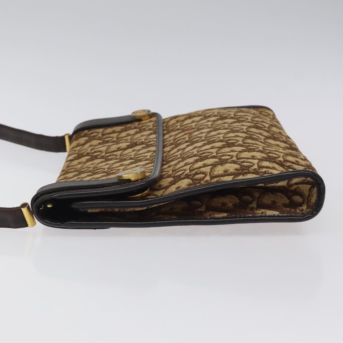 Dior DIOR Trotter Canvas Shoulder Bag Brown Gold Size ONE SIZE - 5 Thumbnail