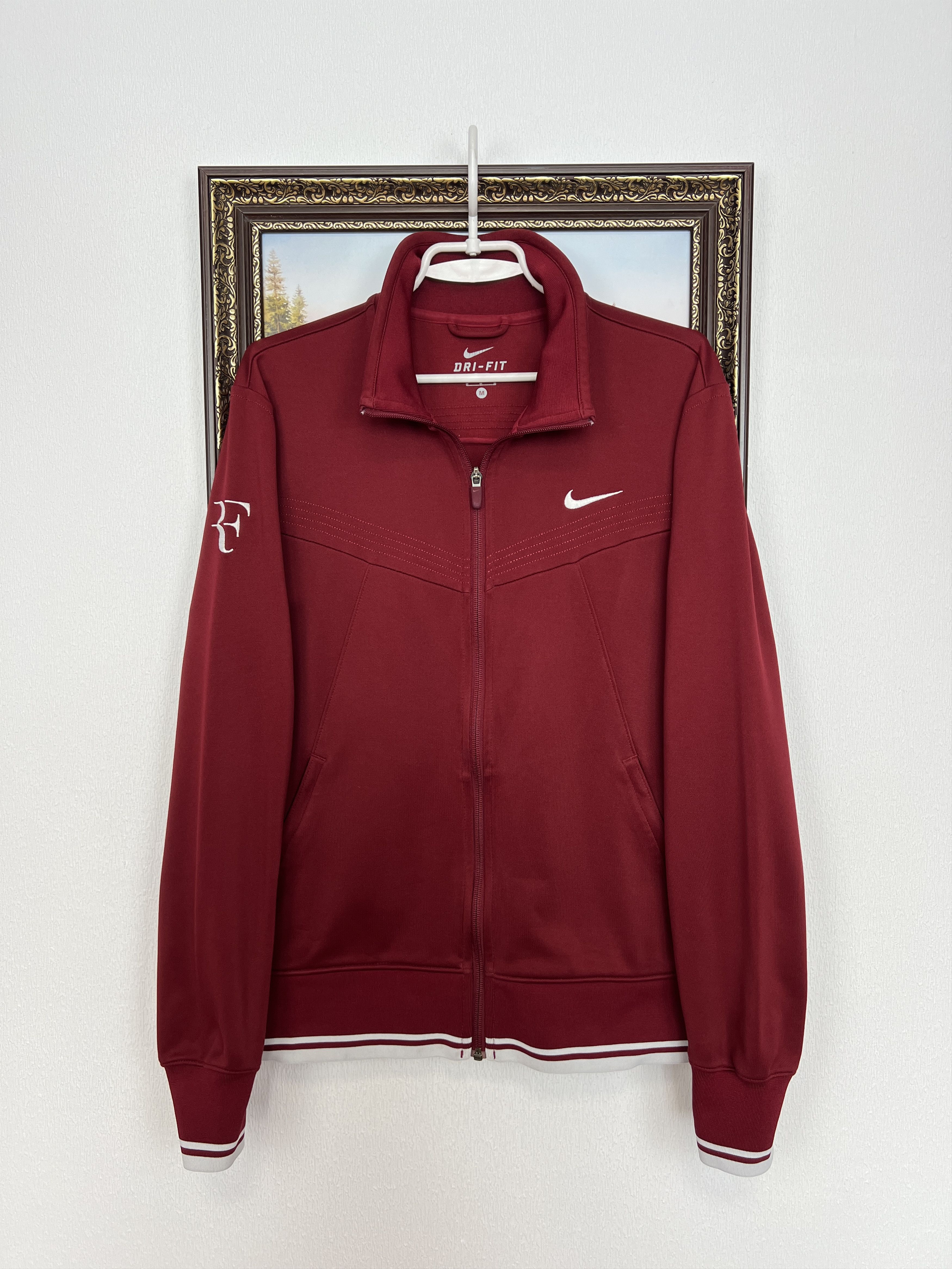 Nike Nike Roger Federer RF 2011 French Burgundy Tennis Jacket Size US M / EU 48-50 / 2 - 1 Thumbnail