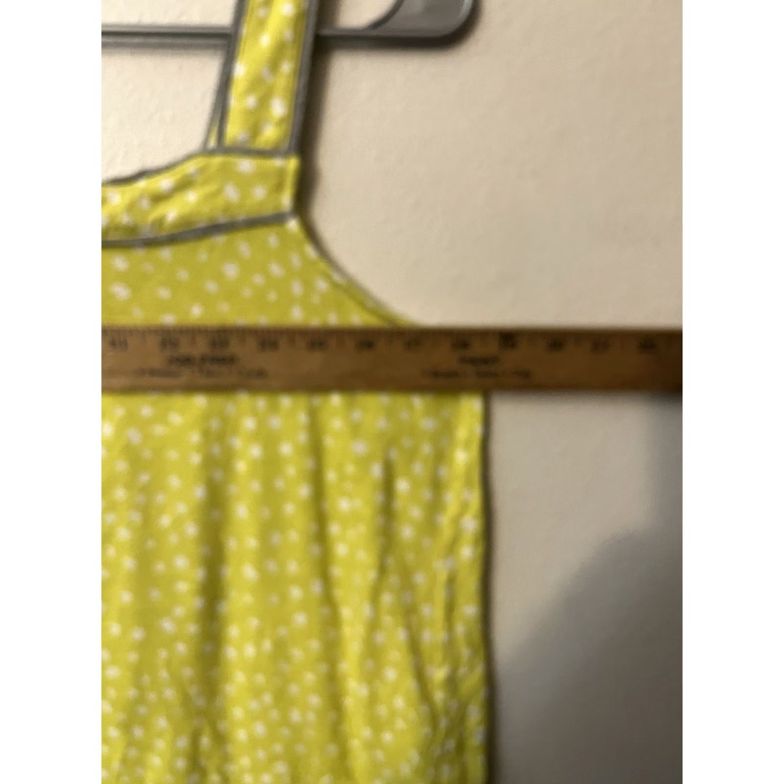 Vintage Simply Vera by Vera Wang Tank Green Yellow Polka Dot Sleeveless Large Size L / US 10 / IT 46 - 6 Thumbnail