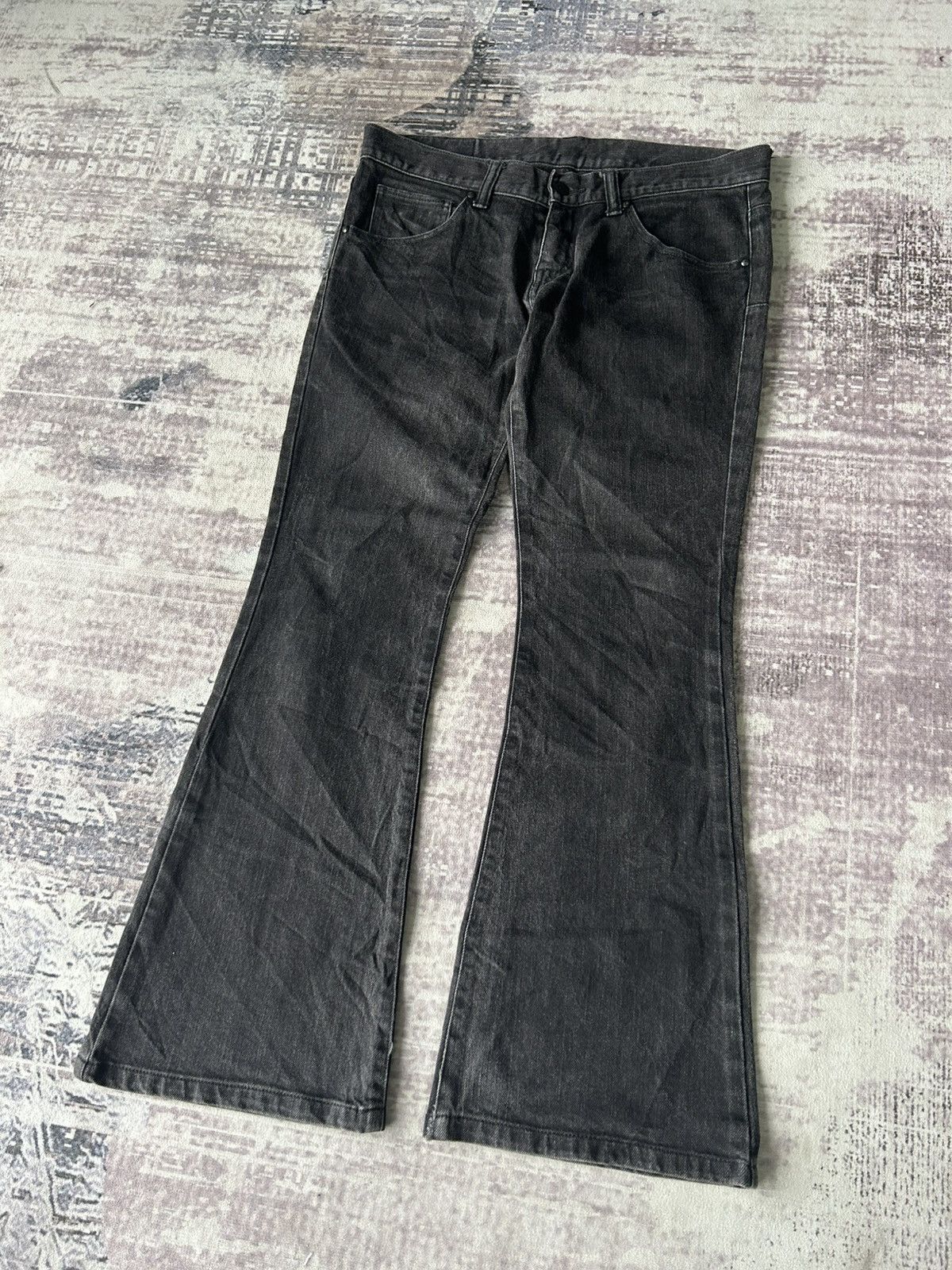 Tornado Mart Tornado Mart Flared Punk Allblack Jeans Size US 34 / EU 50 - 4 Thumbnail