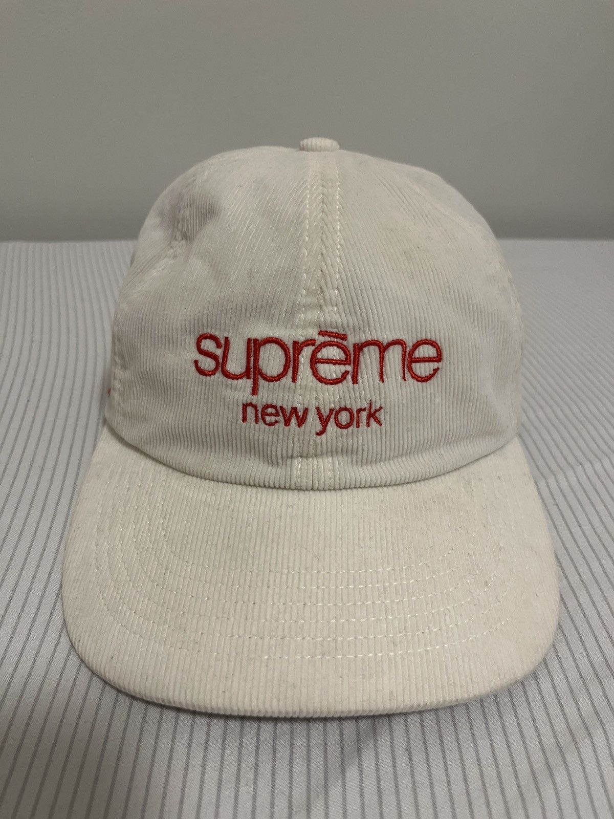 Supreme Corduroy Camp outlet Cap “white”(FW22)