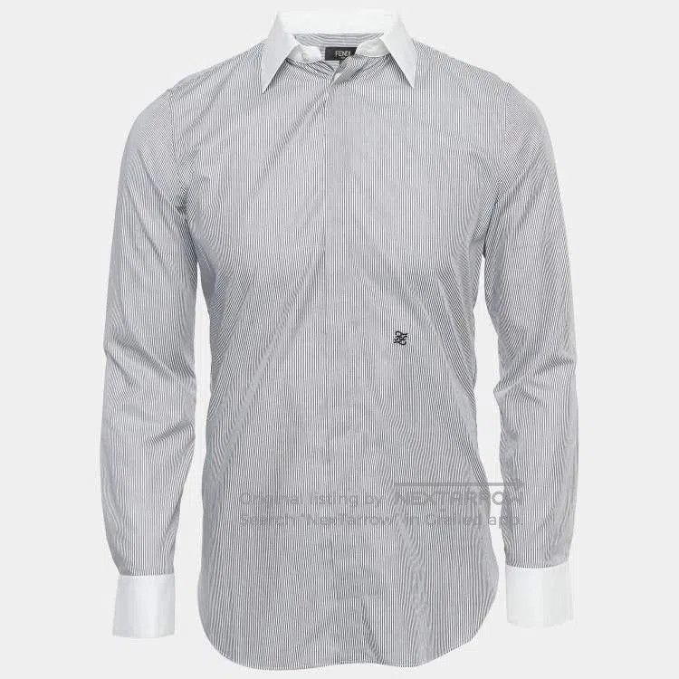 Fendi Gray Checked Long Sleeve Shirt.