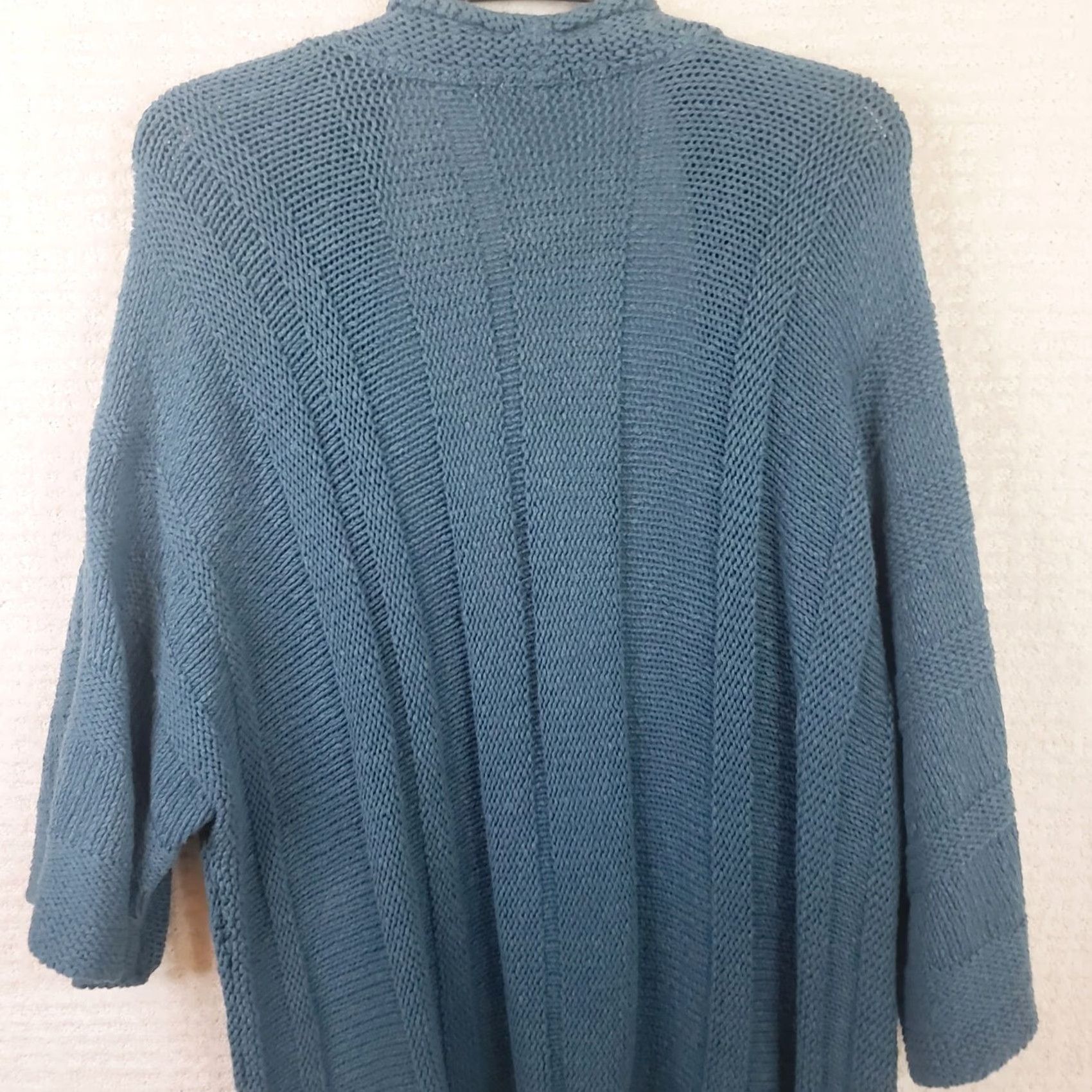 J. Jill J. Jill Cardigan Sweat er Open Front No Buttons XL Women Green Casual Business Party/Cocktail Knit Chunky-W vs? Size XL / US 12-14 / IT 48-50 - 7 Thumbnail
