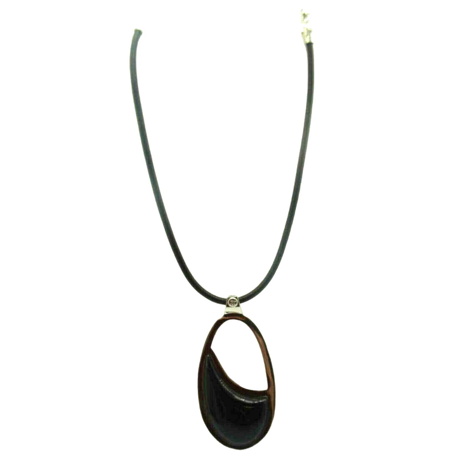 Other Big Myka Black & Silvertone Rope Statement Necklace Size ONE SIZE - 3 Thumbnail