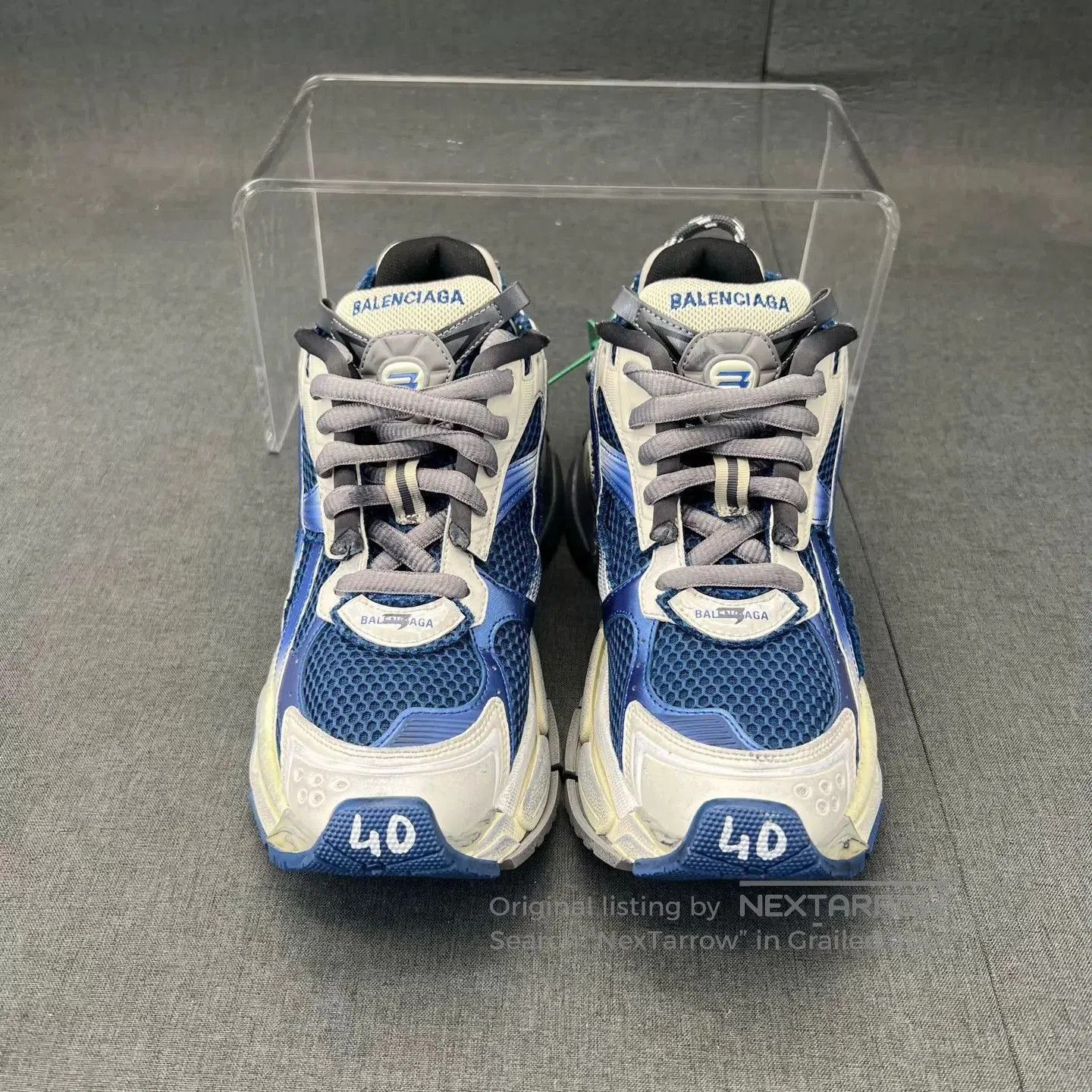 Balenciaga Blue Low-Top Sneakers Size 7. Size US 7 / EU 40 - 5 Thumbnail
