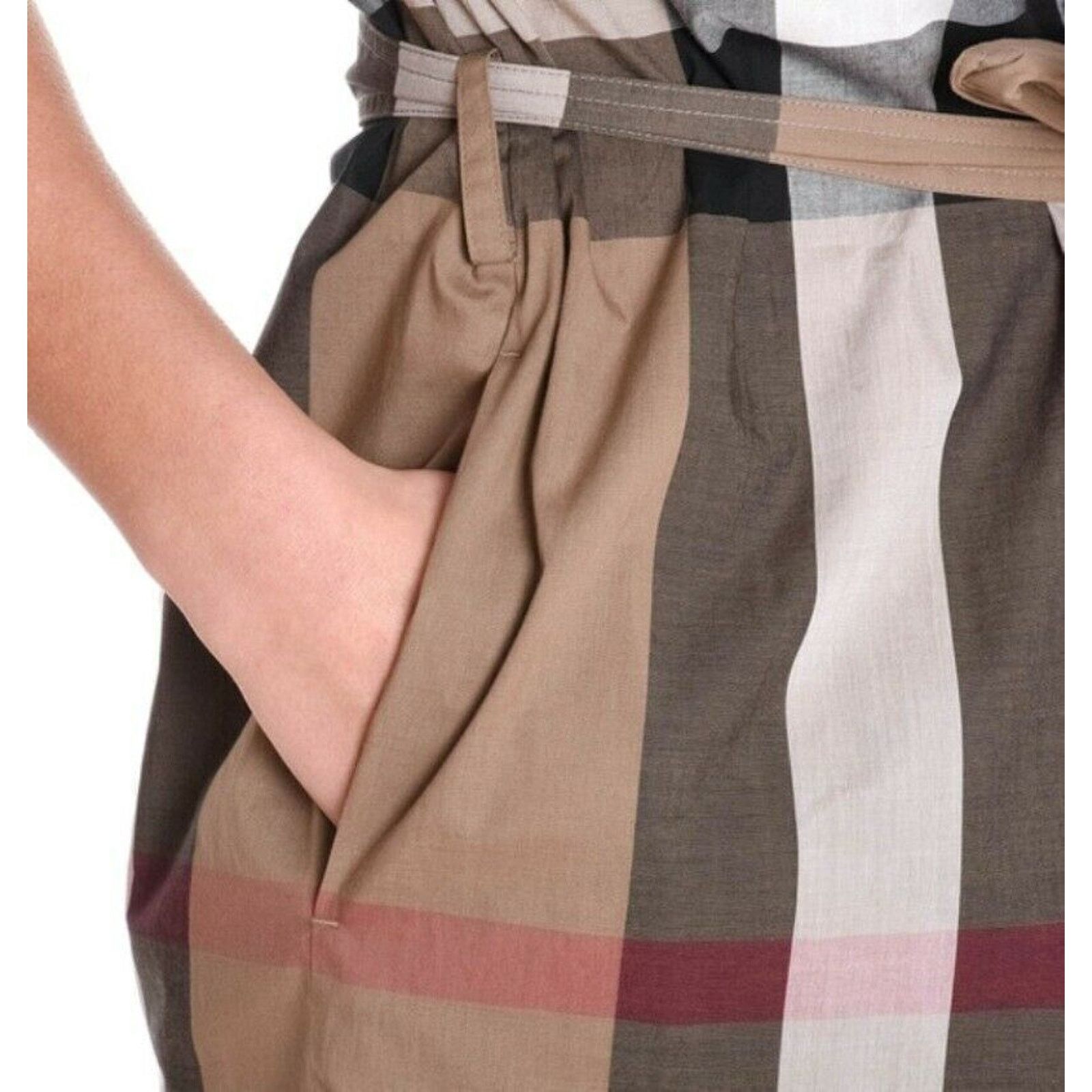 Burberry KELSY BROWN CHECK COTTON BELTED DRES S US 4 / UK 6 / EU 38 Size S / US 4 / IT 40 - 8 Thumbnail