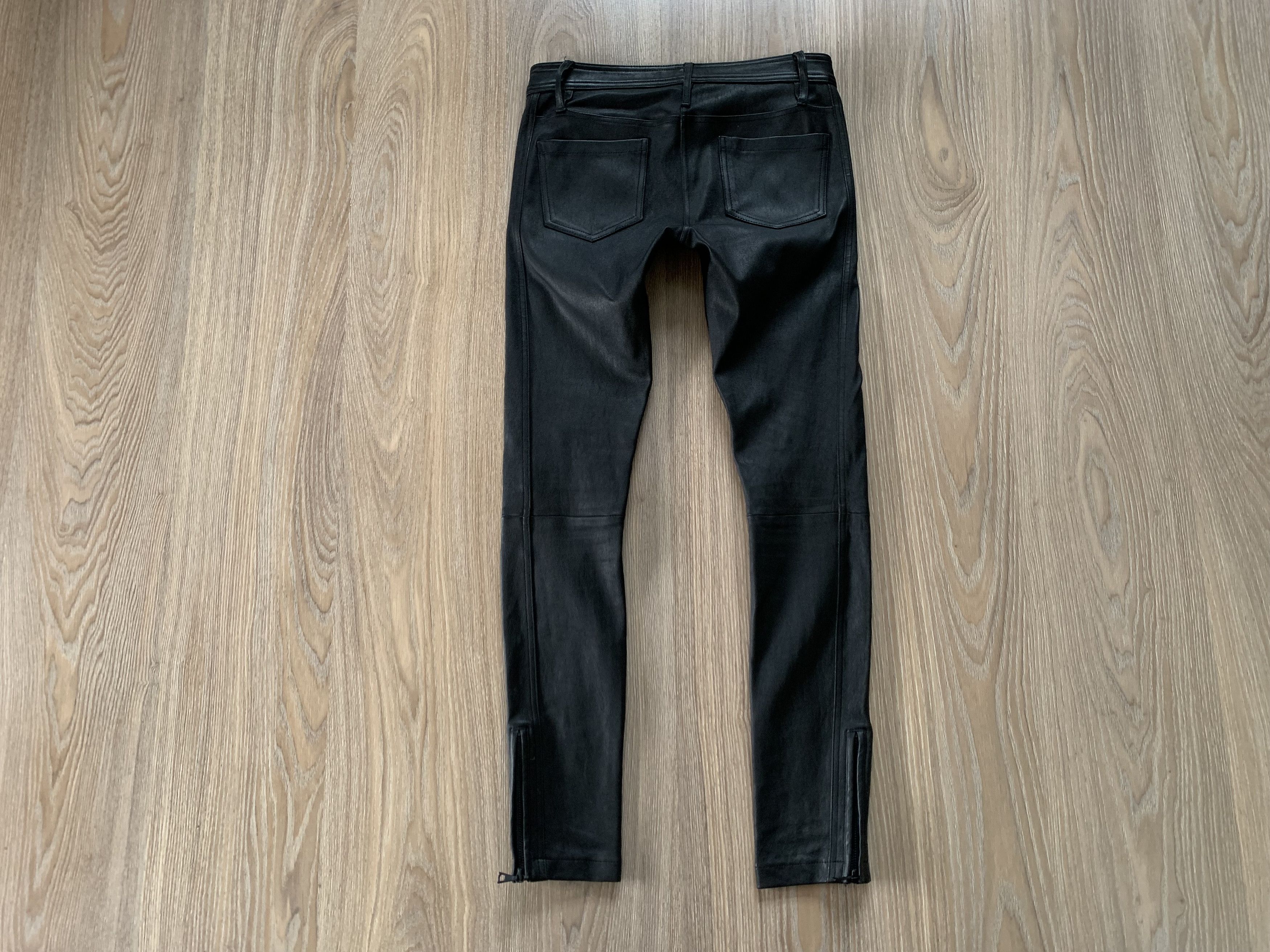 Leather × SAS × Vintage Sass & Bide Australia Women's Lamb Leather Pants Size 27" / US 4 / IT 40 - 3 Thumbnail