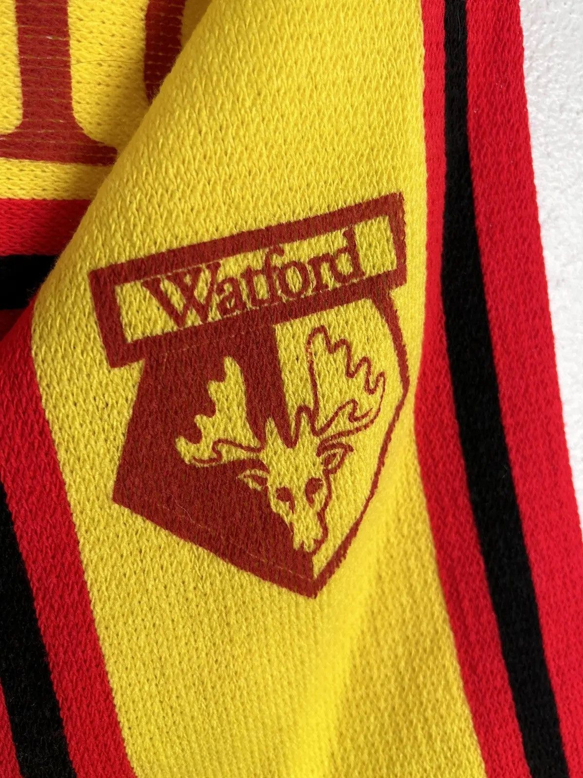 Vintage 90s Vintage Watford FC Soccer Football Fanwear Scarf Muffler Size ONE SIZE - 4 Thumbnail