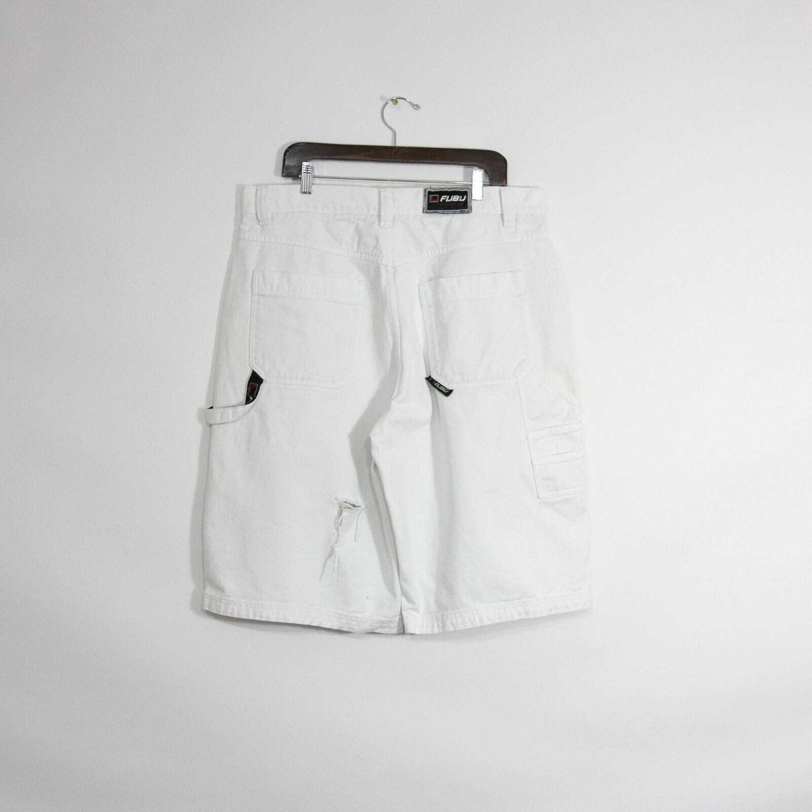 Fubu Vintage FUBU Jean Shorts 37 Waist Distressed Thrashed Baggy Size US 37 - 5 Thumbnail