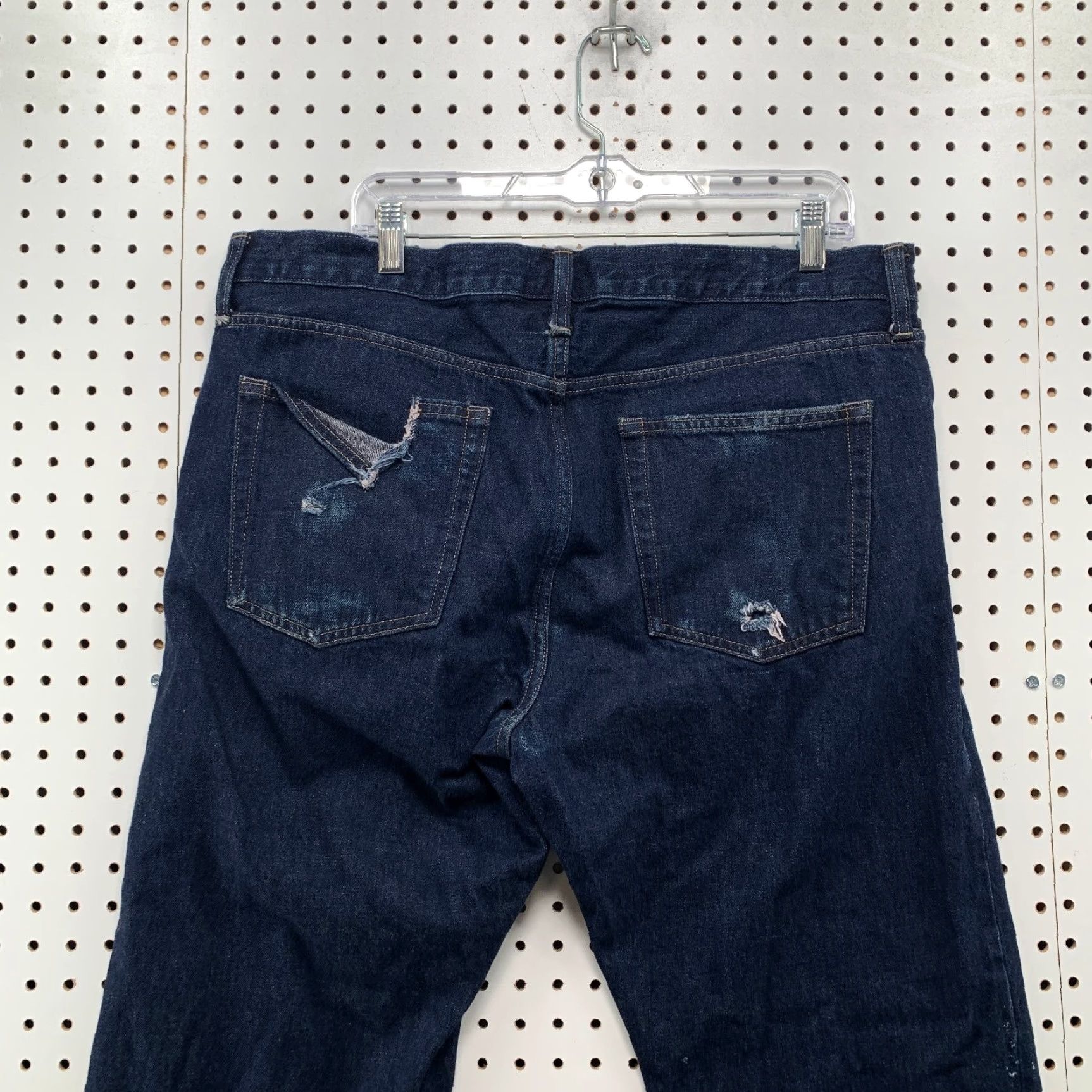 J.Crew JCrew Selvedge Denim Jeans Mens 36X32 Blue Straight Fit Distressed Size US 36 / EU 52 - 5 Thumbnail