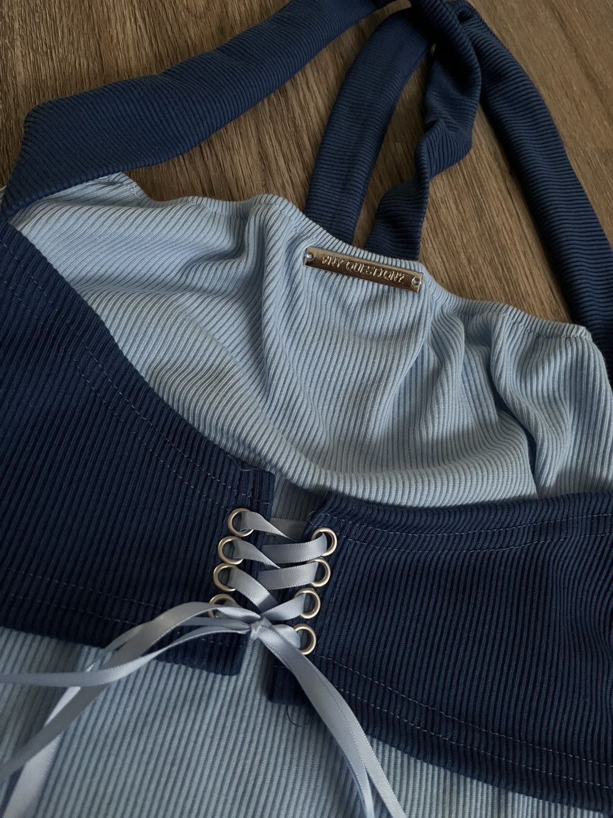 Japanese Brand Sexy blue halter dress Size S / US 4 / IT 40 - 3 Thumbnail