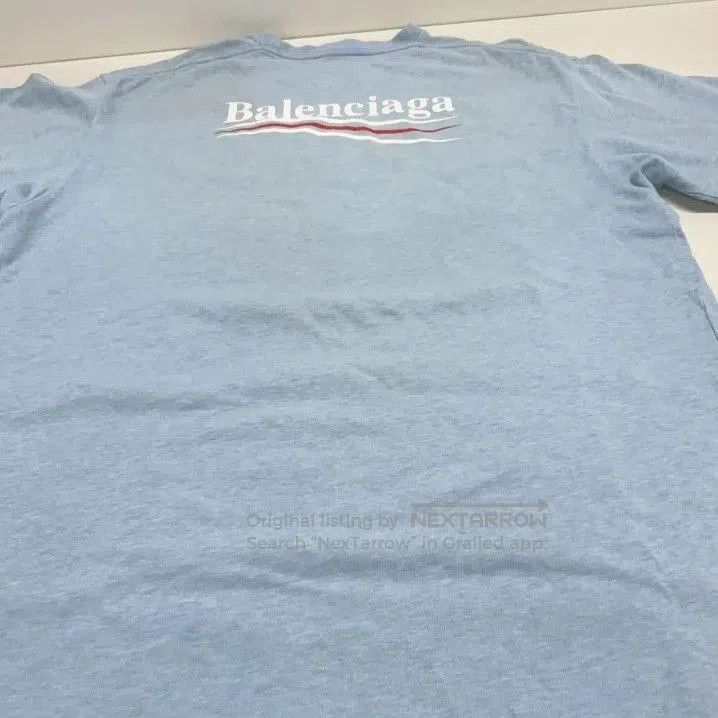 Balenciaga Balenciaga Blue Logo Short Sleeve T. Size US XS / EU 42 / 0 - 9 Thumbnail
