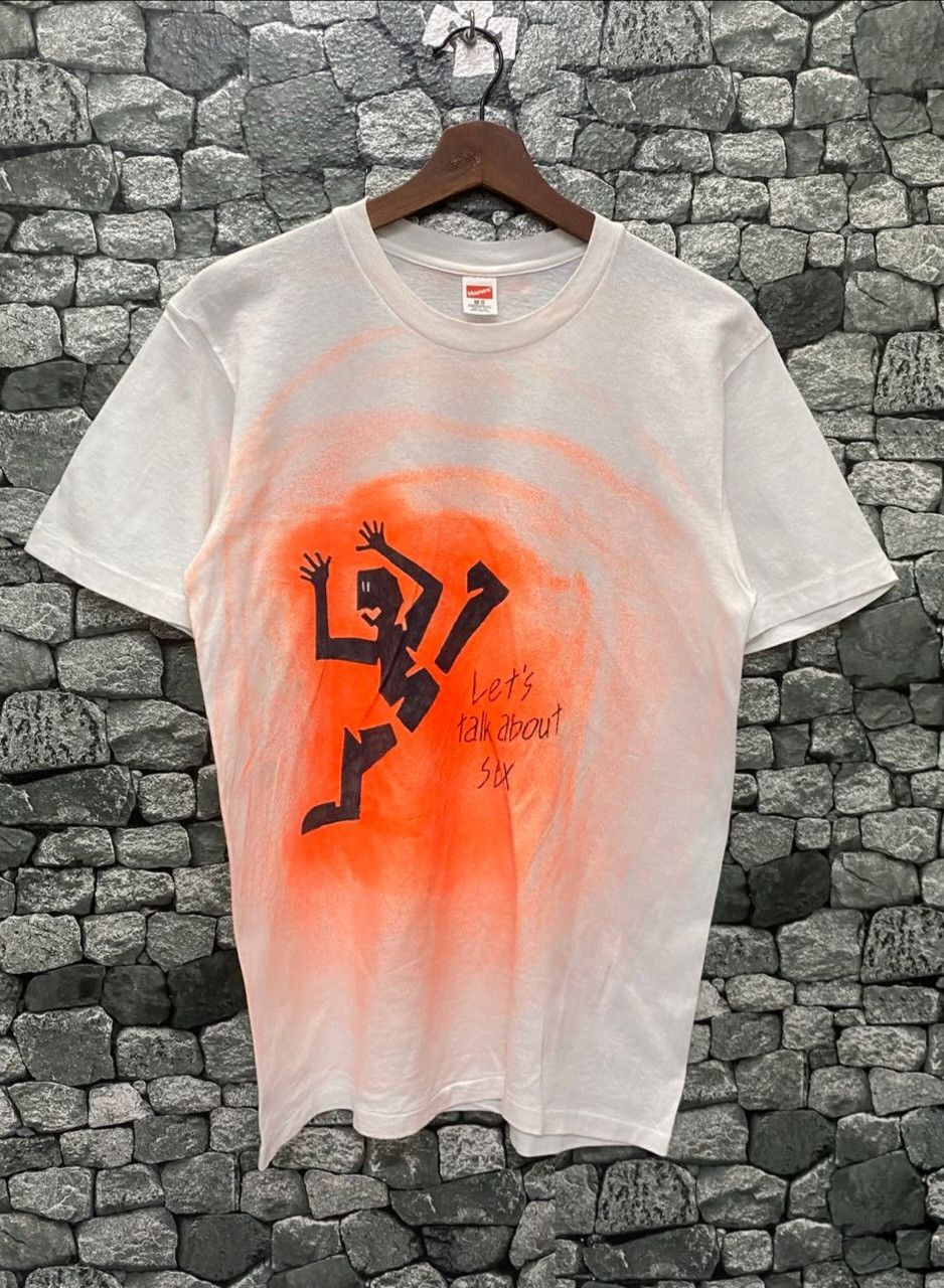 Hanes Vintage 90s Let' Talk About Sex Tshirt Size US M / EU 48-50 / 2 - 1 Thumbnail